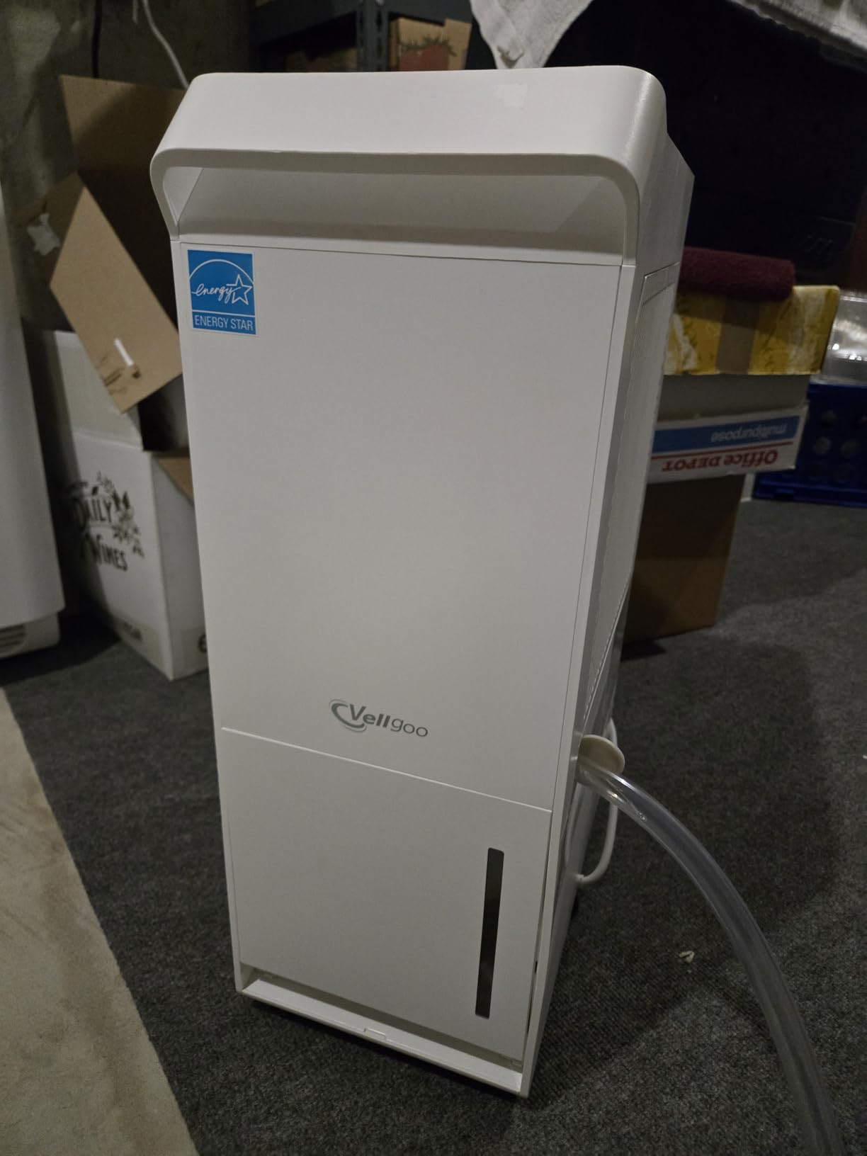 6,000 Sq.Ft Most Efficient Energy Star 2025 Dehumidifier with Pump,Vellgoo Max 140 Pint/D Smart Compressor Dehumidifier for Basement with Drain Hose, for Home,Large Rooms customer photo 1
