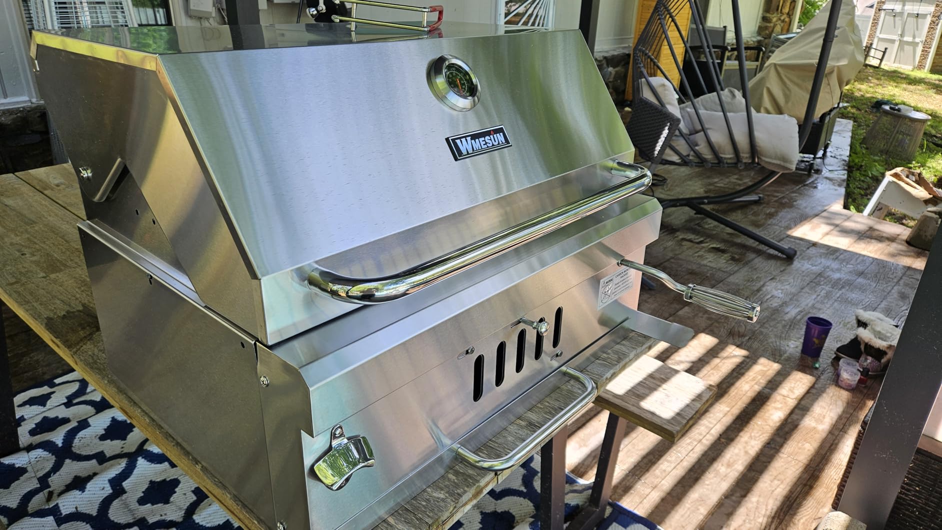 4 Burner 28in Built in Gas Grills Charcoal & Propane Combo Grill | Drop in BBQ Grill with Rear Burner, 48,000 BTUs Stainless Steel for Outdoor Kitchens Island Patio family crowd customer photo 1