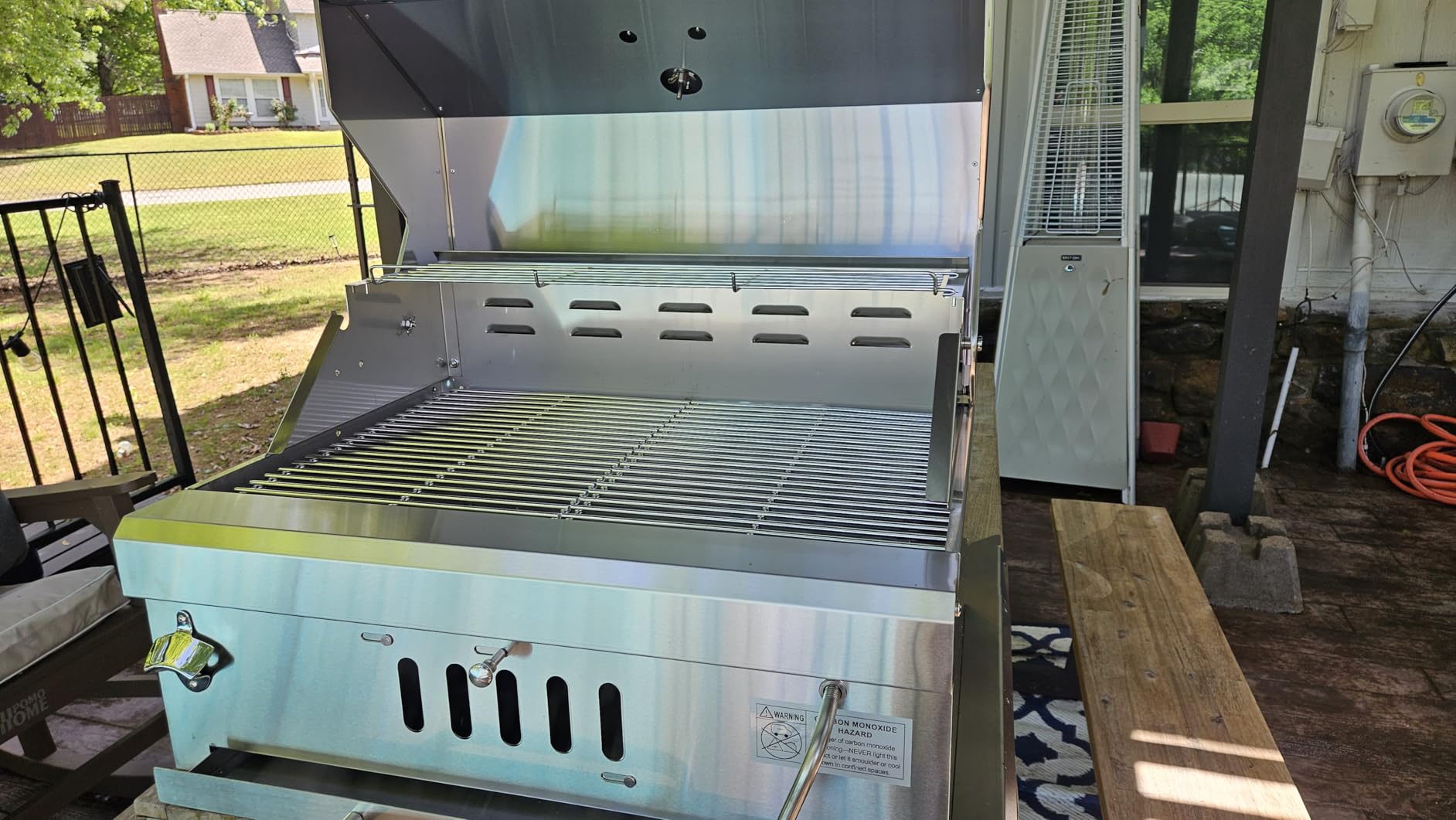 4 Burner 28in Built in Gas Grills Charcoal & Propane Combo Grill | Drop in BBQ Grill with Rear Burner, 48,000 BTUs Stainless Steel for Outdoor Kitchens Island Patio family crowd customer photo 2