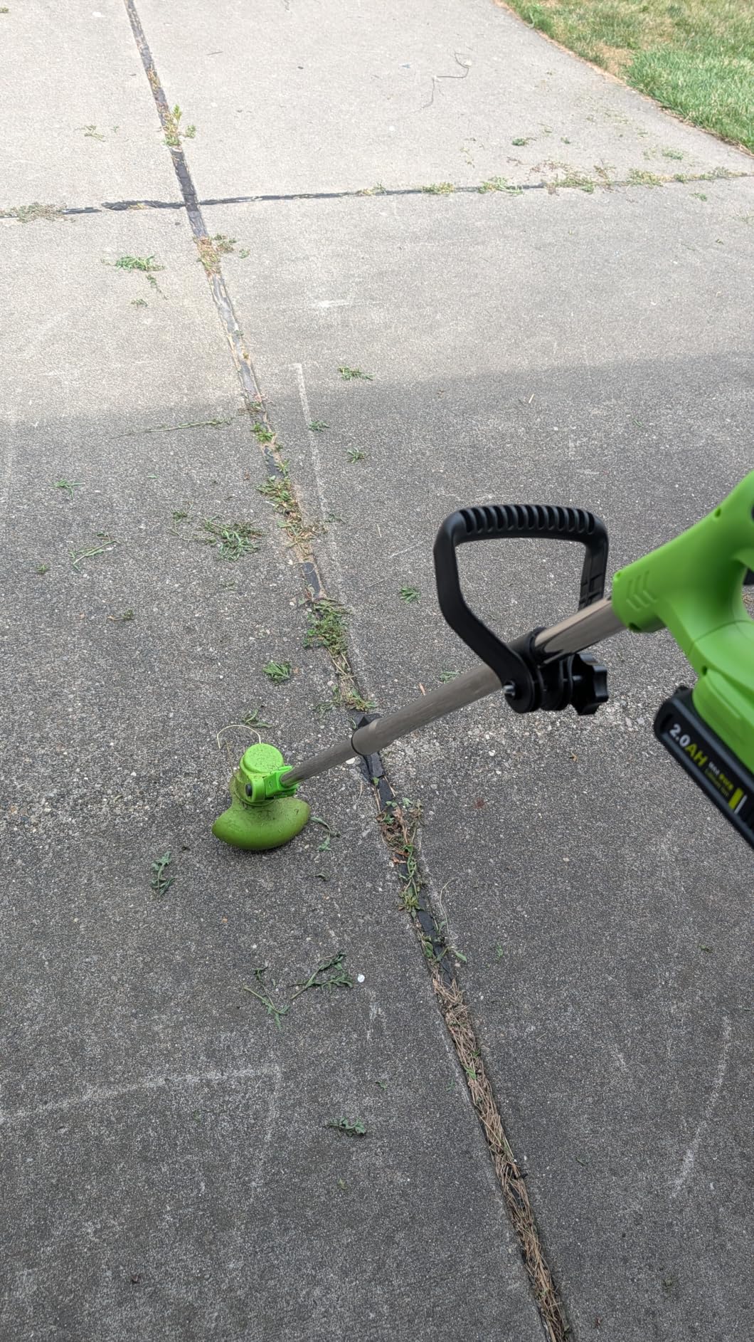 Cordless Weed Wacker Eater Brush Cutter Weed Trimmer with Blade Stringless | 2 X 2.0Ah Electric Weedwacker 21V Battery Powered with Charger - User Friendly Small Yards Grass Cutter for Seniors, Beginner customer photo 1