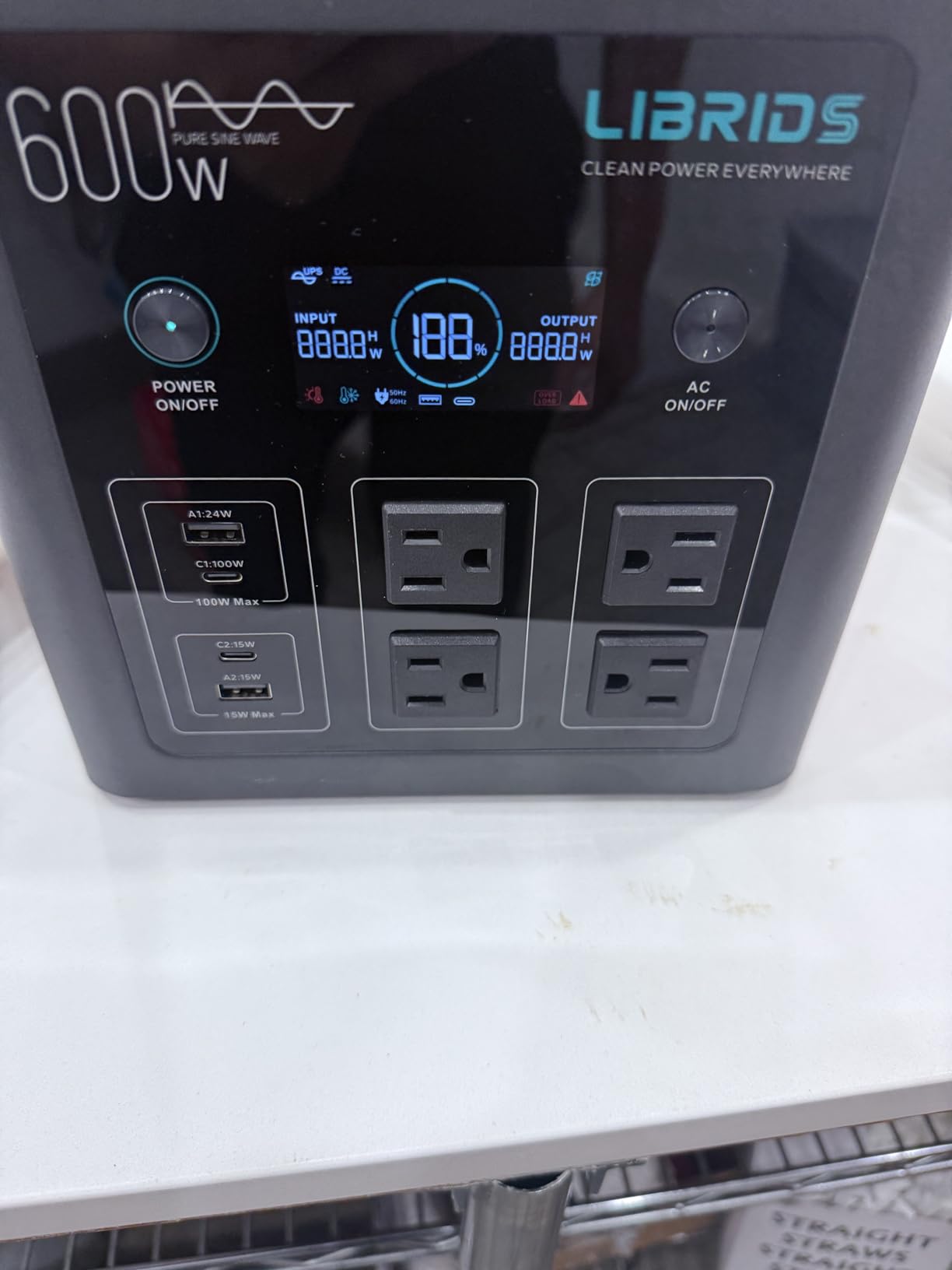LIBRIDS Portable Power Station C600, 640Wh LiFePO4 Battery, 600W (Peak 1200W) Solar Generator, 1.5H Fast Charge, 10ms UPS, 8 Ports customer photo 2
