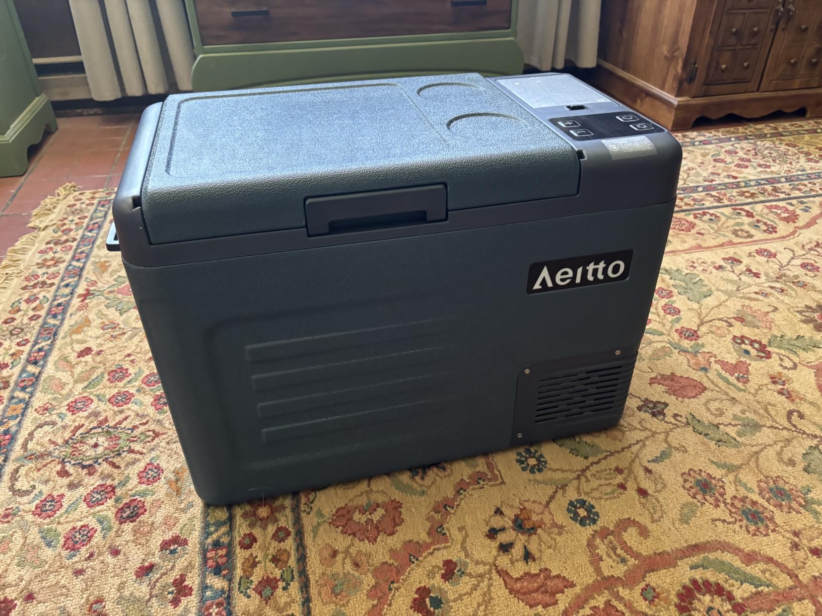 Aeitto 12 Volt Car Refrigerator 20Quart Car Fridge Freezer Electric Cooler Portable Cooler 12V Fridge RV Refrigerator -4℉-68℉ Temp Control 12/24V DC & 100-240V AC for Travel, Camping, RV, Road customer photo 2