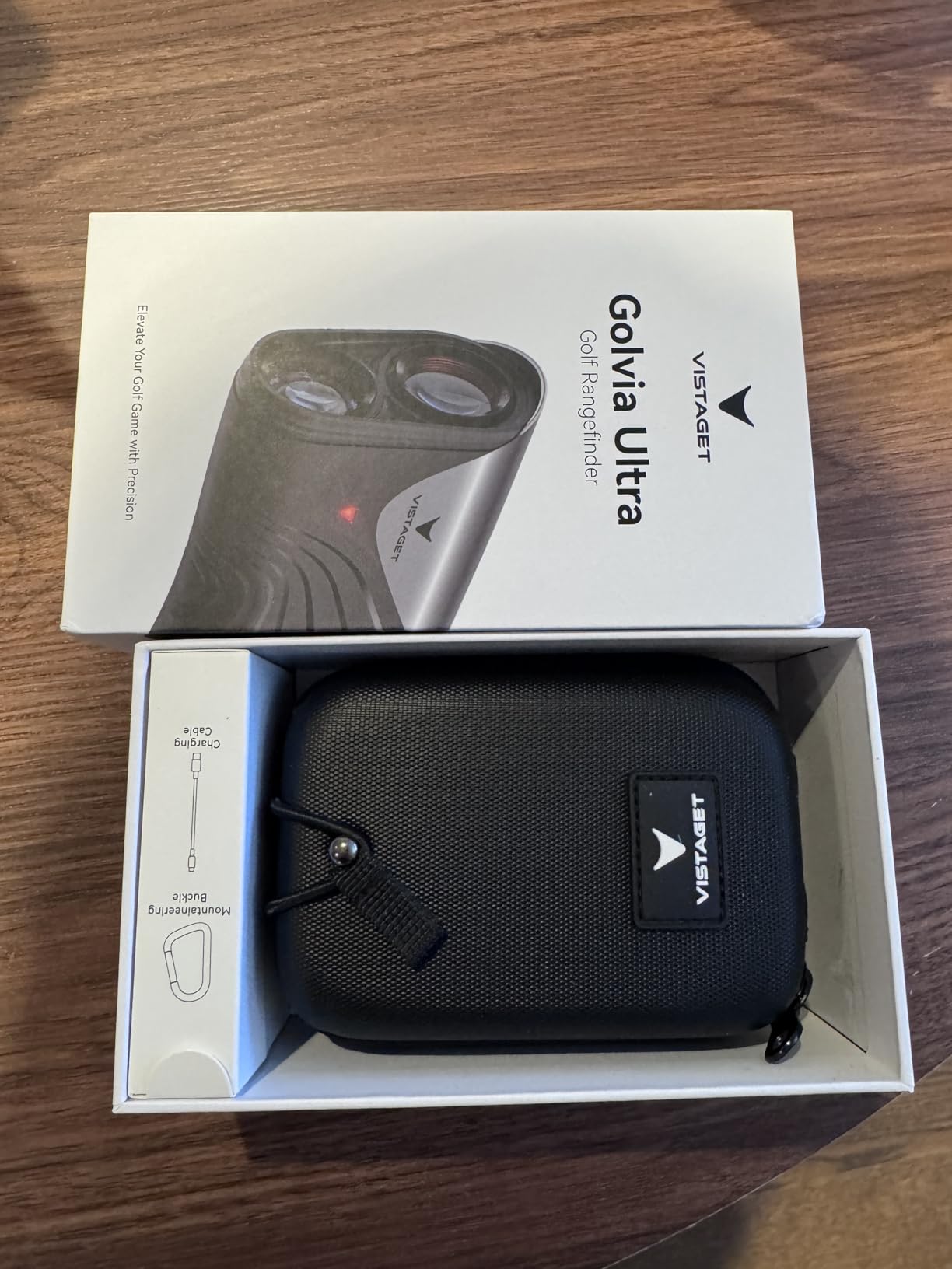 Golvia Ultra Golf Rangefinder with Optical Image Stabilization | Tournament-Legal Slope Switch, Triangulation & Acoustic Flag-Lock, Magnetic Cart Mount, IP65 water resistance, USB-C customer photo 1