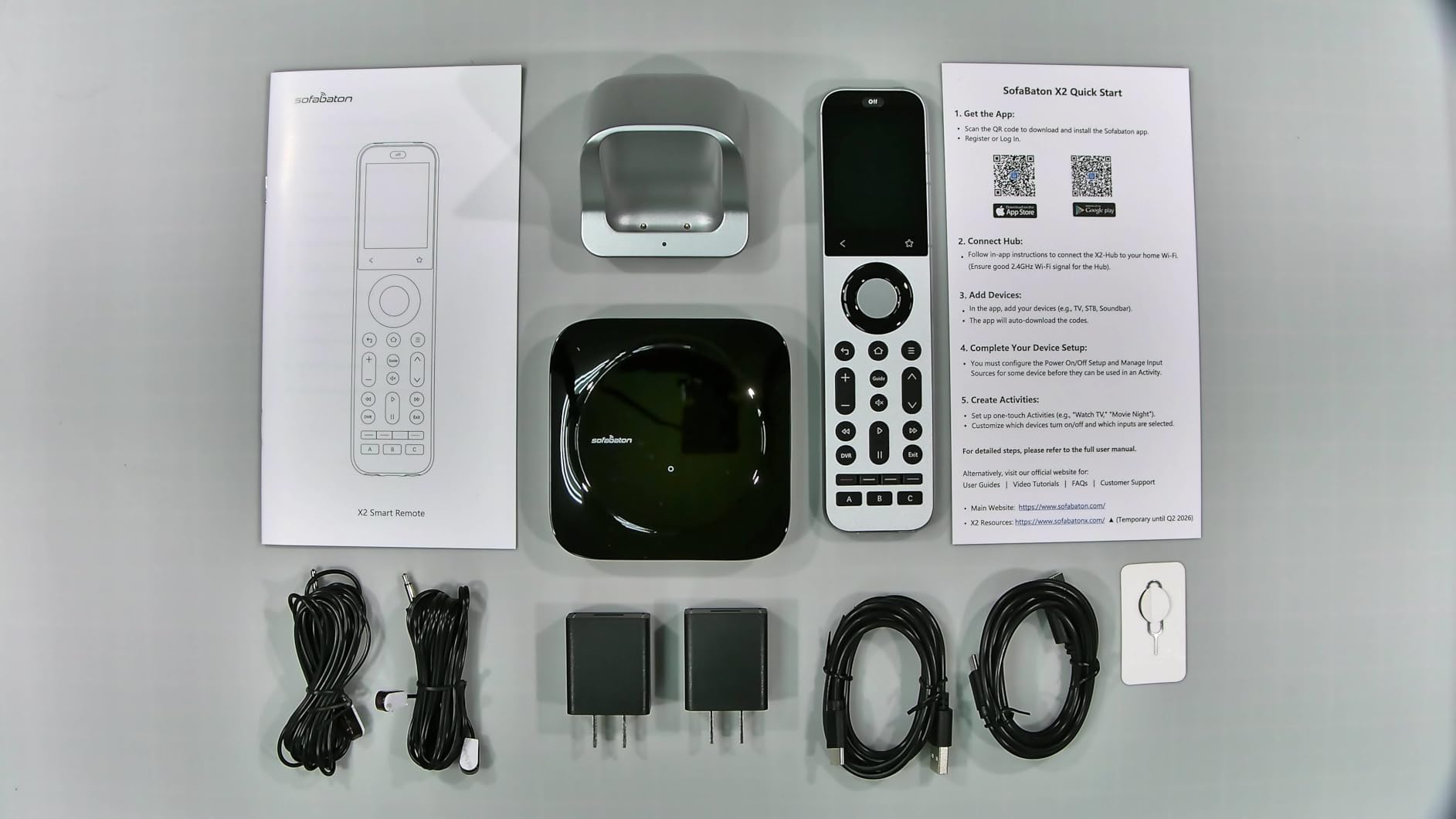 SofaBaton X2 Universal Remote with Touch Screen, Hub and App, All in One Universal Remote Control with Charging Dock and Customize Activities, Compatible with IR/Bluetooth/WiFi/RF Devices customer photo 1