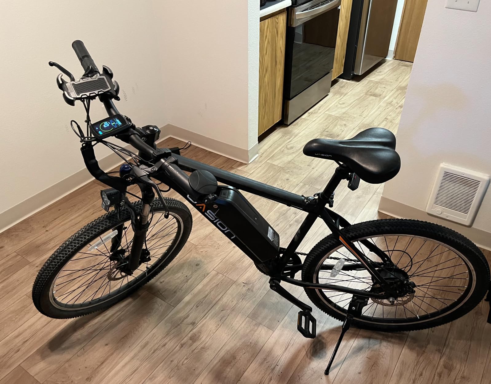 Jasion EB5 Electric Bike for Adults 26 inch tire with 1000W Peak Motor | Removable Battery Commuting Electric Mountain Bike, Up to 40Miles, 7-Speed and Front Fork Suspension Ebike customer photo 2