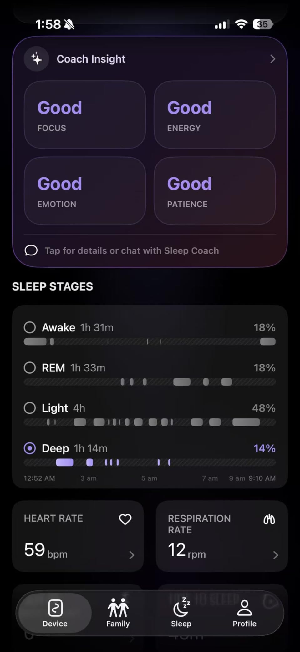 Sleep Tracker, Non-Wearable Contactless Under-Sheet Sleep Monitor, No Monthly Fees, Tracks Sleep Stages, Heart Rate, Breathing, Movement and Bed-Exit for Adults, Kids 5+, Families and Caregivers customer photo 1