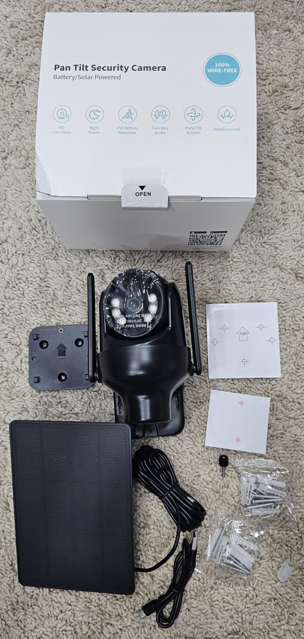 4G LTE Cellular Security Camera, No WiFi Needed, 4MP Live Video, 360° Full View, Built-in SIM Card, Color Night Vision, Instant Alerts, 2 Storage Ways, Solar Outdoor Camera for Off-Grid Areas customer photo 1