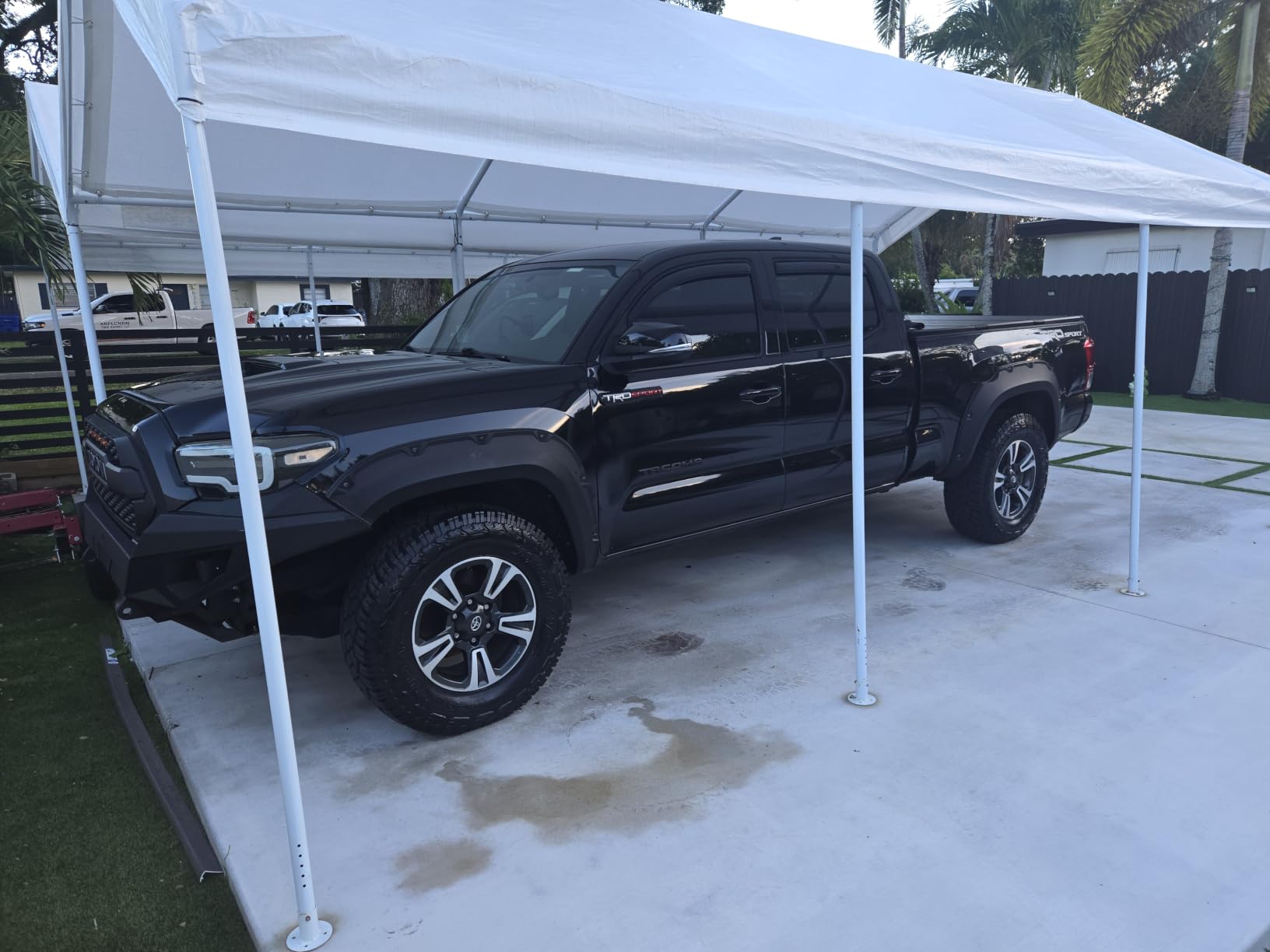 COBIZI Carport 12'x20' Heavy Duty Portable Garage, 2.0 Powder Coated Frame(Better Than Galvanized), Waterproof Shelter with Removable Sidewalls & Windows, Built-in Sandbags, for Car/Boat/SUV, Gray customer photo 1
