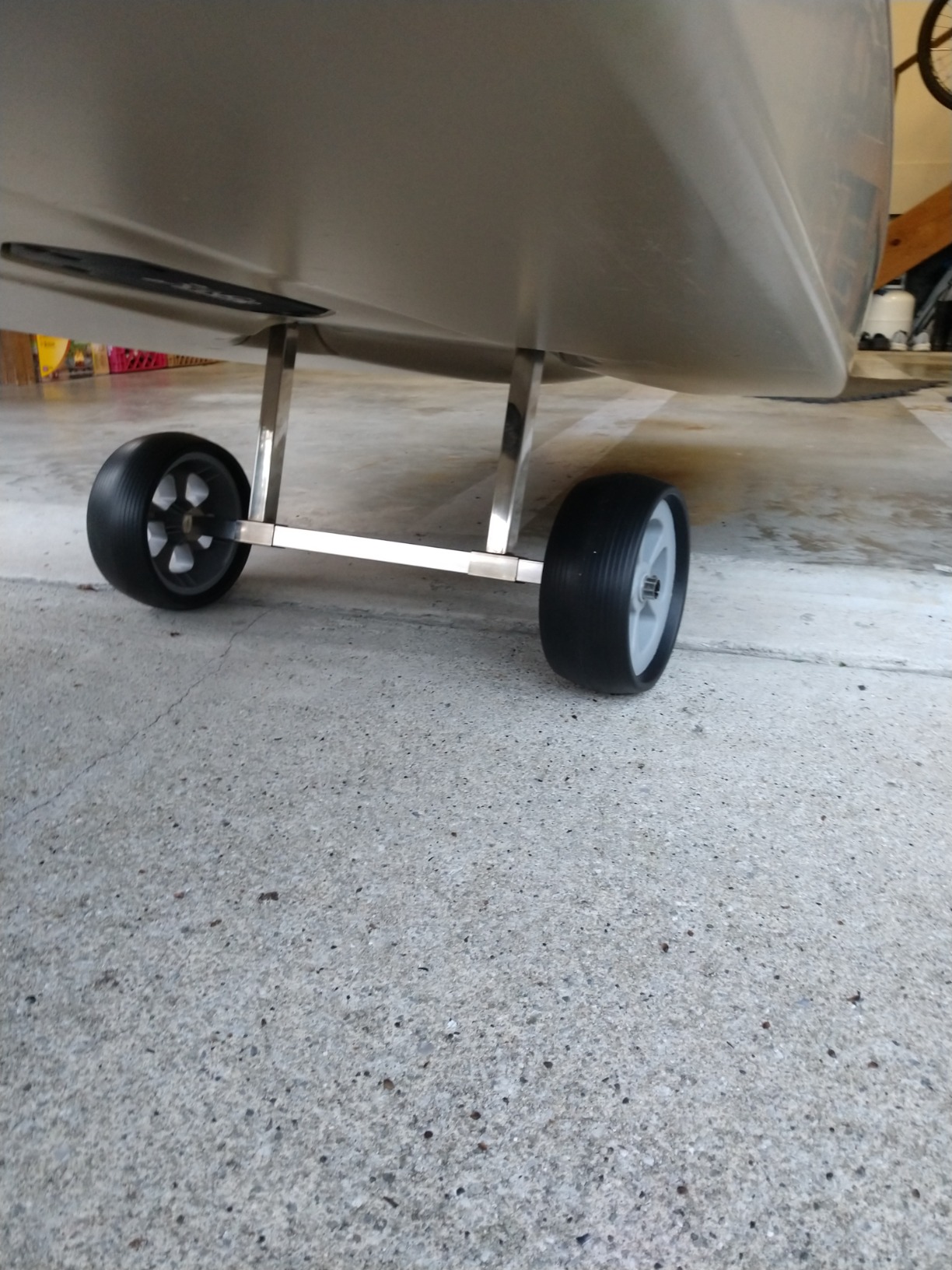 GanFindX Kayak Cart with Kayak Wheels, 240 lbs Heavy Duty Stainless Steel Kayak Dolly with Adjustable Width and Rubber Sleeves, for Kayak and Fishing Kayak Transport customer photo 1
