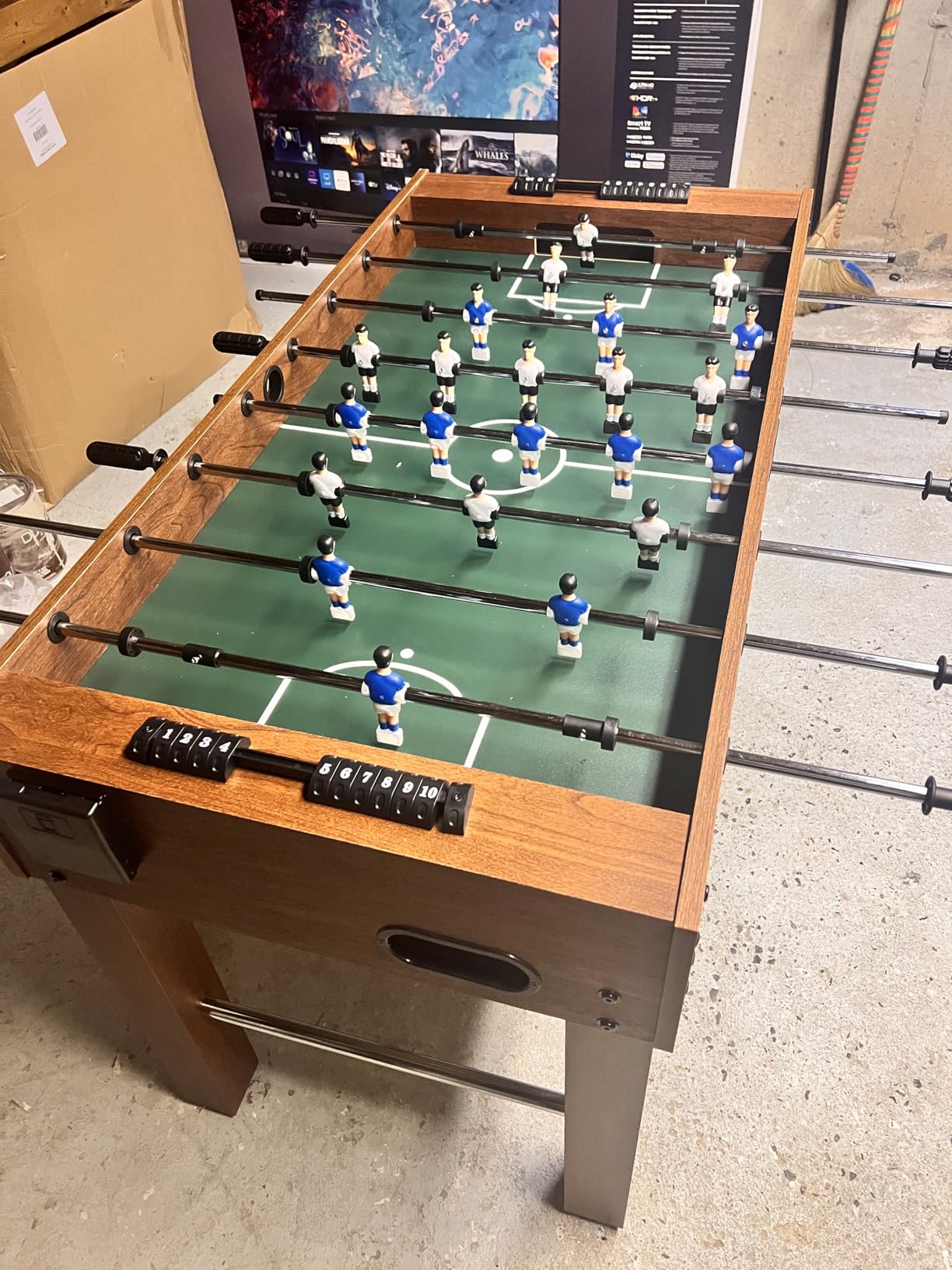 Foosball Table, Competition-Sized 48in and 55in Game Table for Home & Game Room - Includes 2 Balls & 2 Cup Holders - Classic Indoor Soccer Game customer photo 1