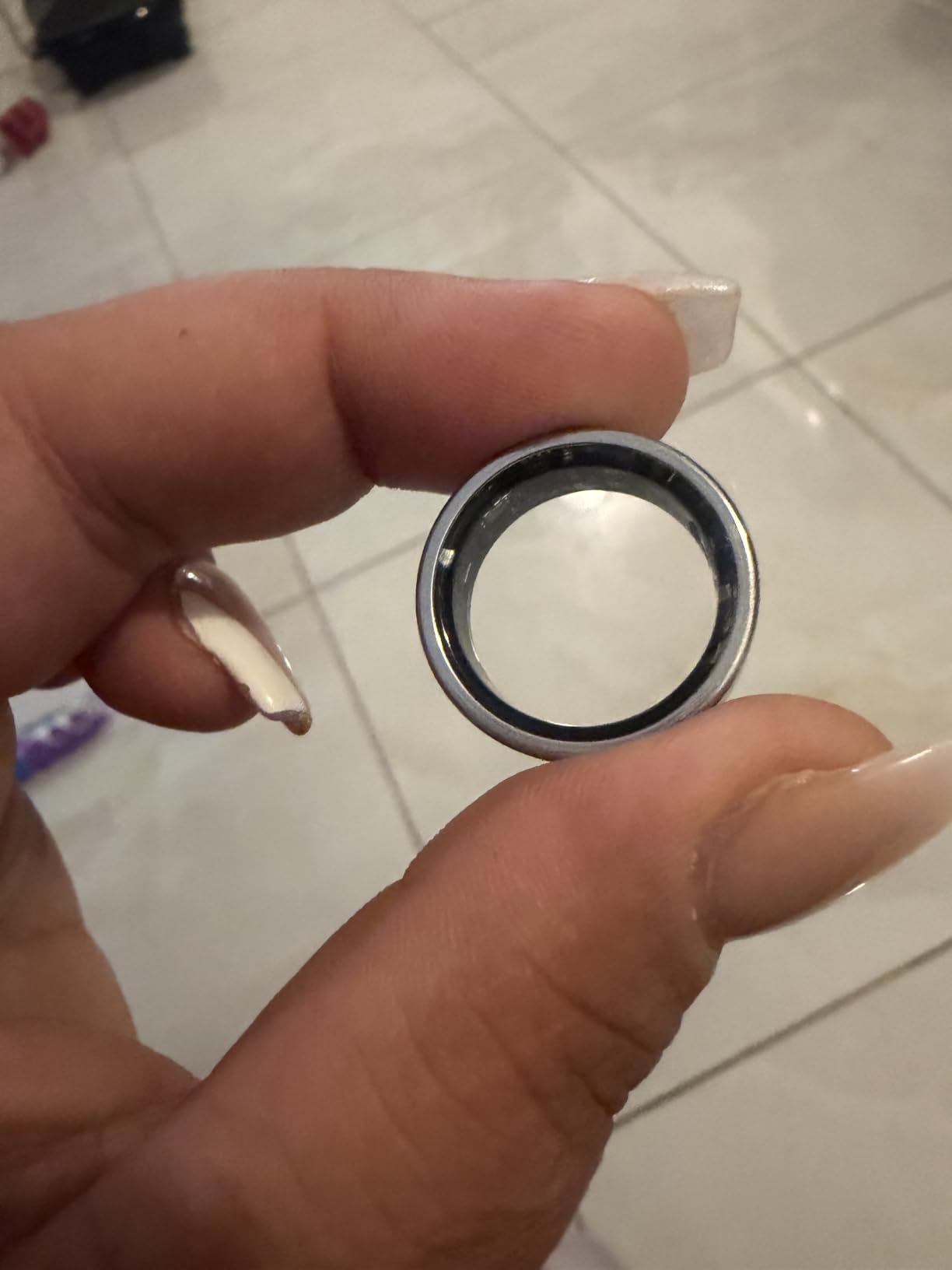 Smart Ring for Women Men, Fitness Tracker Ring with Free App No Subscription Fee, 7 Days Battery Life, Sleep Monitor, Heart Rate & Step Tracker, IP68 Waterproof, Android/iOS Compatible (Black, 8) customer photo 2