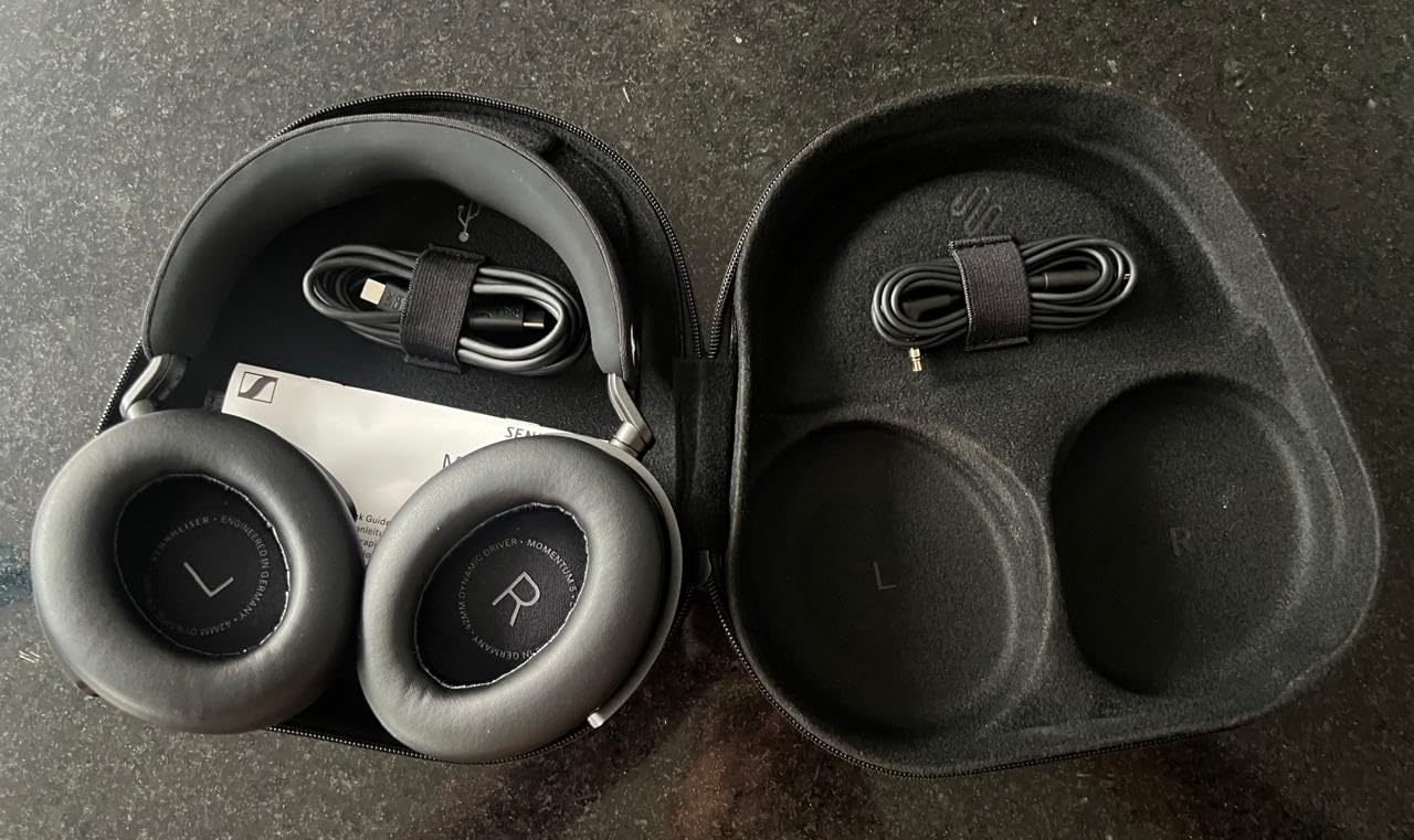 Sennheiser Momentum 5 Wireless Noise Cancelling Headphones - Bluetooth Headphones with Crystal-Clear Calls, Adaptive ANC, Over-Ear Design, 57-Hour Battery, Dolby Atmos and Lossless Audio, Black customer photo 1