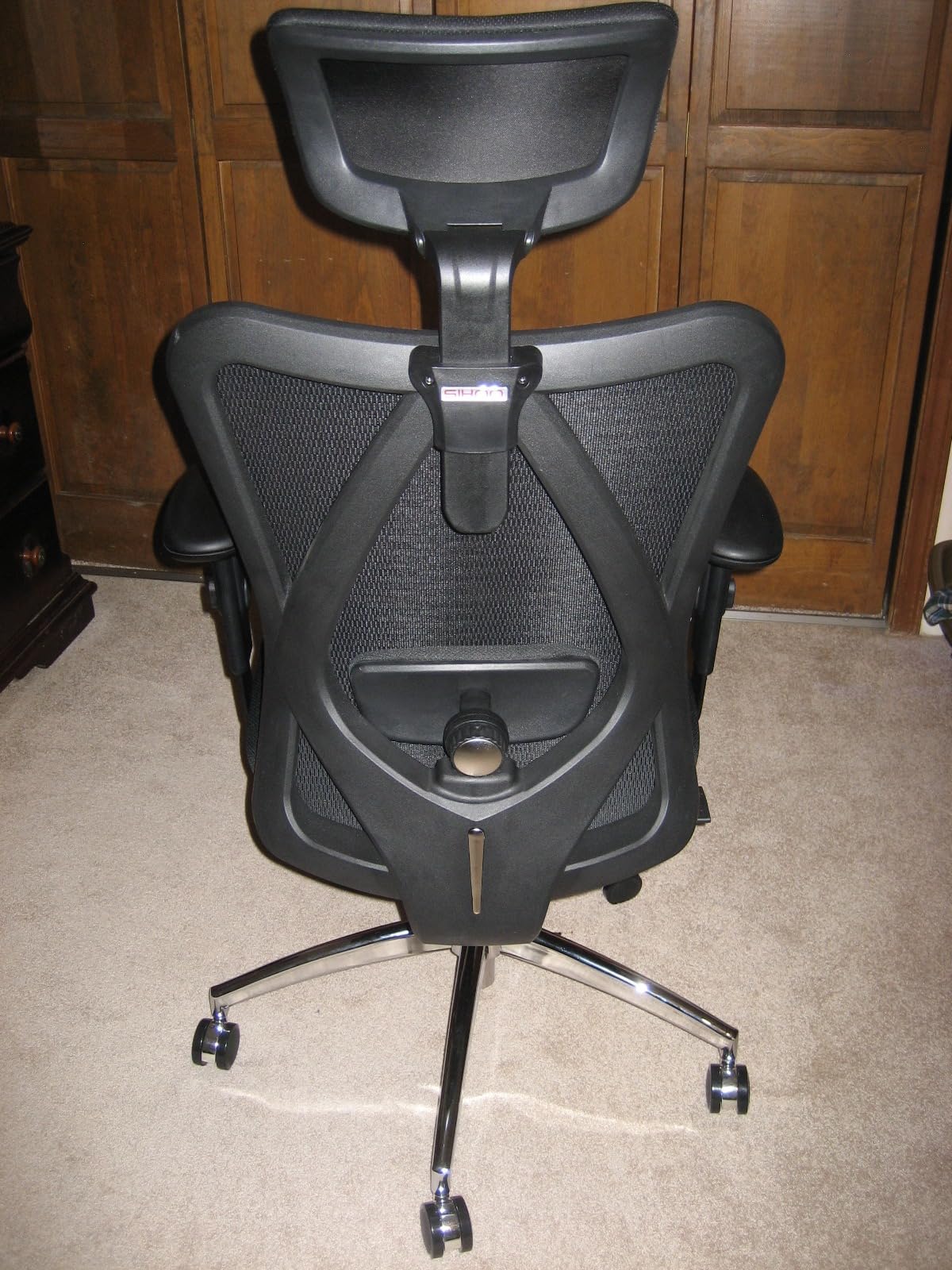 SIHOO B100 Office Chair, Comfy Ergonomic Office Chair, High Back Computer Chair with Adaptive Lumbar Support & wide Headrest, Flip-up Armrests, Swivel Desk Chair for Long Hours, WITHOUT Footrest, Grey customer photo 1