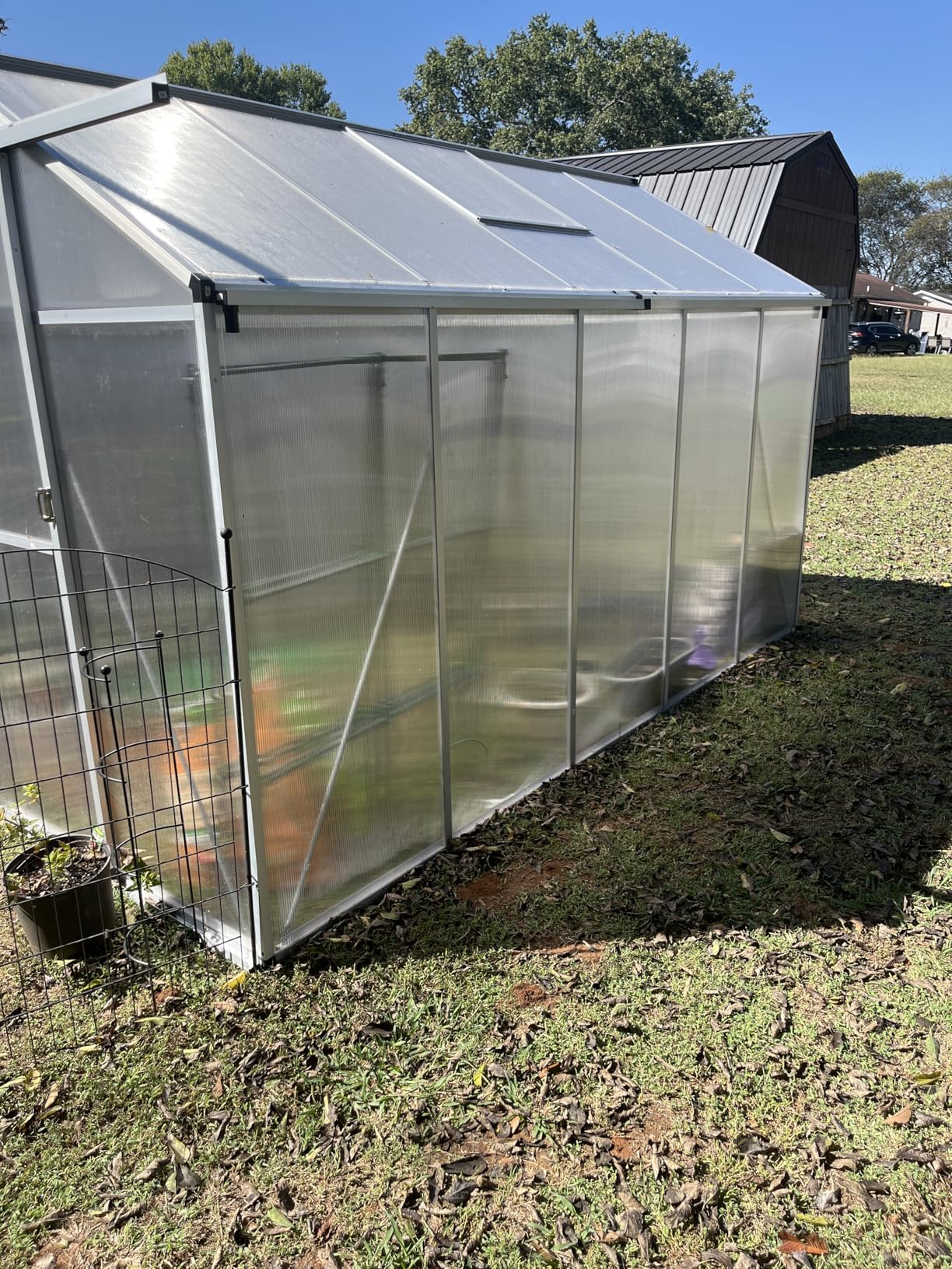 Garvee 6x10 FT Greenhouse - Large Aluminum Greenhouses for Outdoors | Easy Assembly Polycarbonate Greenhouse with Roof Vent, Heavy Duty Walk-in Green Houses for Garden, Backyard, Patio, Lawn customer photo 2