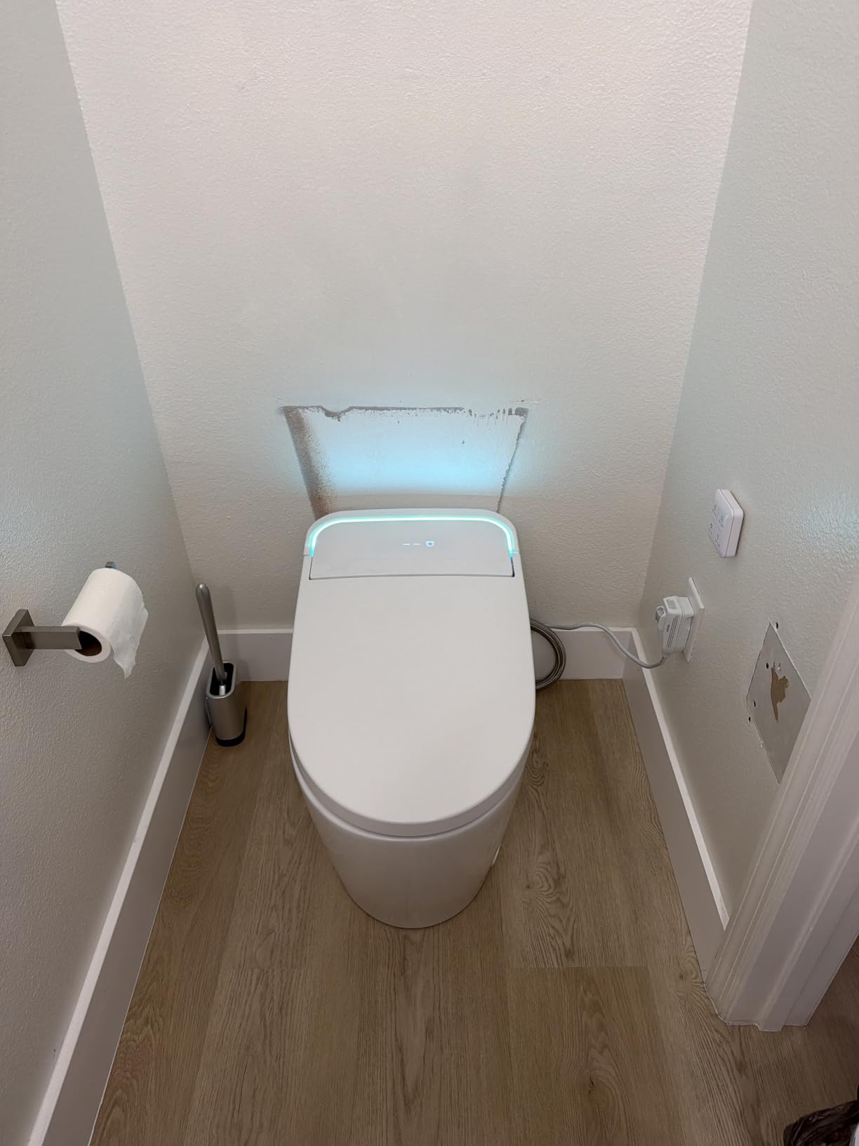 Smart Toilet with Bidet Built-in: Ultra Gentle Wash Bidet Toilet with Child Mode, Dual Flush One Piece Toilet with Auto Lid/Seat, Dryer, Foam, Remote, Heated Seat, Foot Sensor, Night Light, Pre-wet customer photo 1