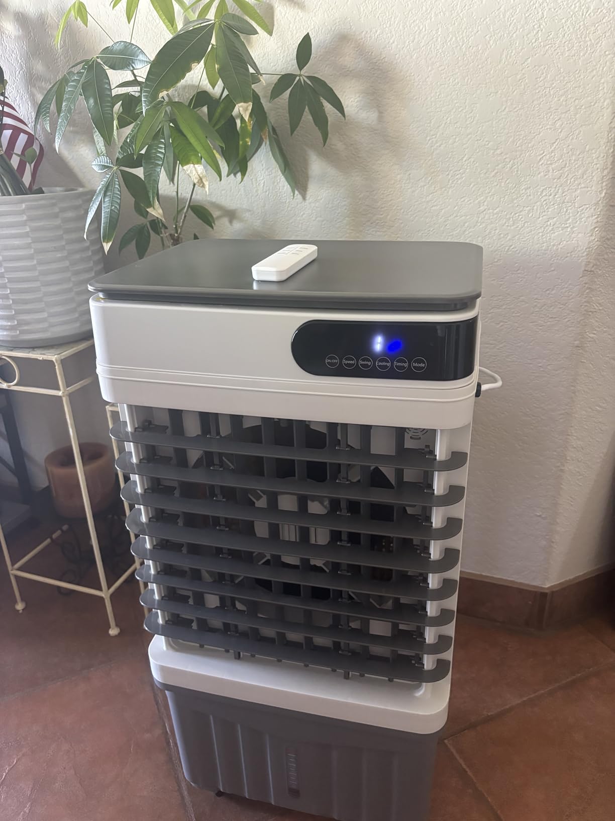MEPTY 3600CFM Swamp Cooler, Evaporative Air Cooler with 13.5 Gallon Water Tank, 4 Ice Packs, 3 Speeds&Modes, 12H Timer, 120°Oscillation, Remote, Portable Outdoor Air Conditioner for Patio Garage Use customer photo 2