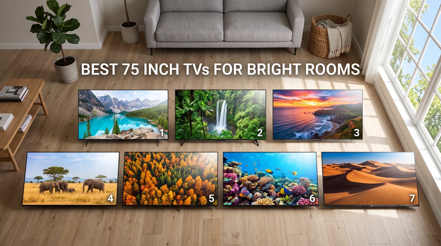best 75 inch tvs for bright rooms