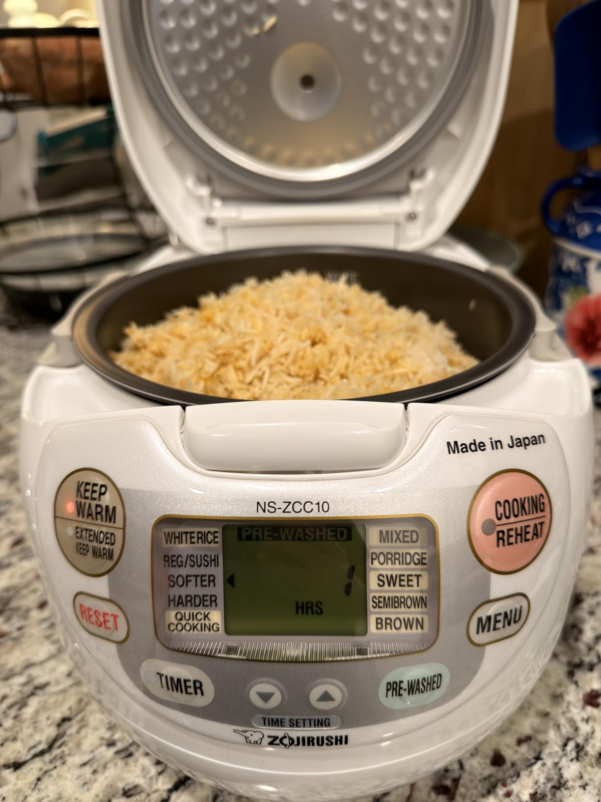 Zojirushi NS-ZCC10 Neuro Fuzzy Rice Cooker and Warmer, 5.5-Cup, White (Stainless Steel Inner Pan) customer photo 1