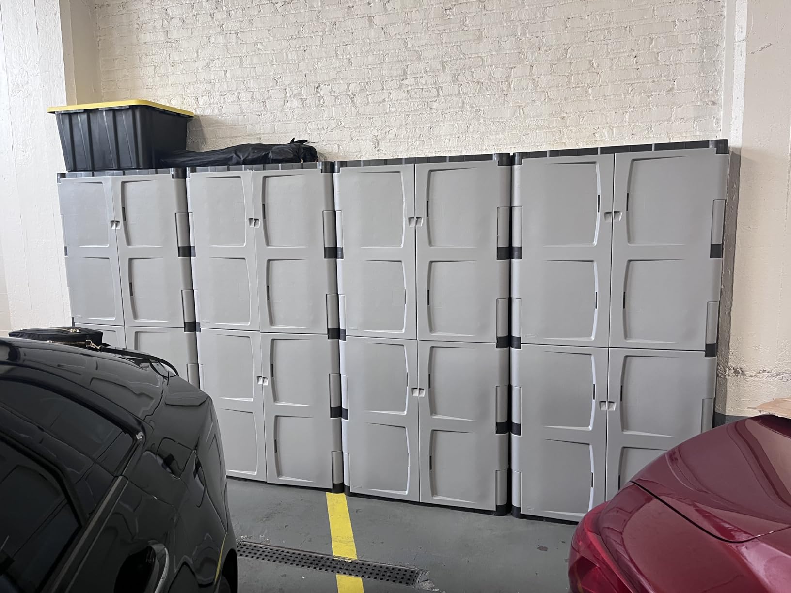 Rubbermaid Freestanding Storage Cabinet Five Shelf with Double Doors Lockable Large 690-Pound Capacity Gray For Garage/Outdoor Garden Tools/Toys/Power Tools/Pool Accessories Grey customer photo 1