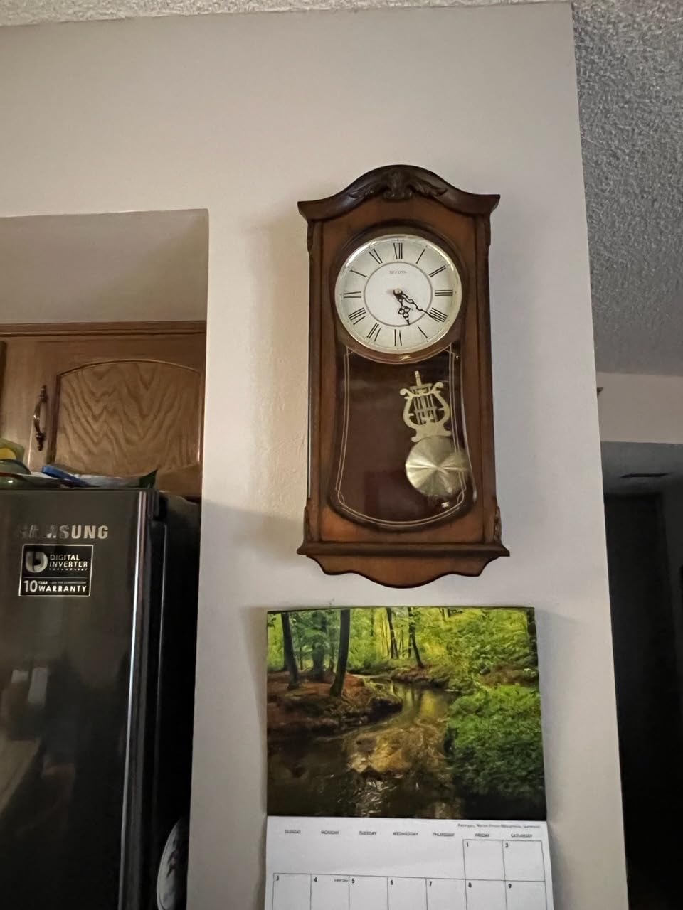 Bulova Clocks C3542 Cranbrook Wall Mount Analog Wooden Chiming Clock, Brown customer photo 2
