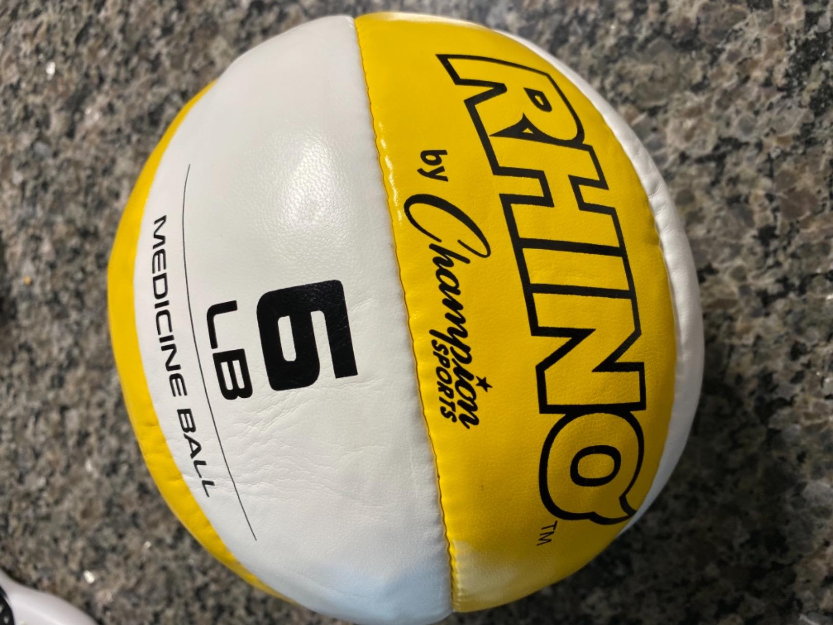 Champion Sports Leather Medicine Balls - Durable Weighted Balls for Strength, Core & Conditioning Training customer photo 1