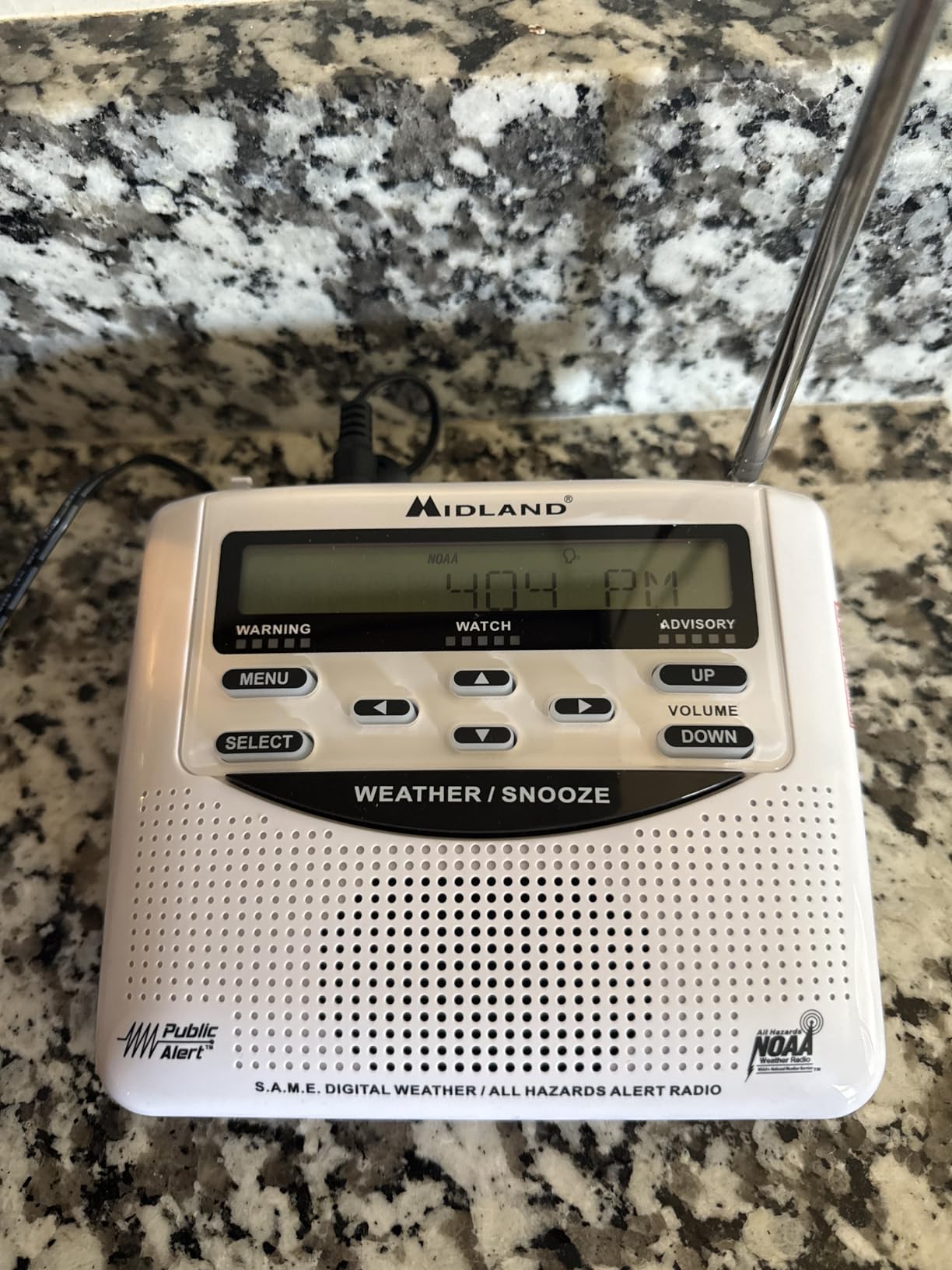 Midland - WR120B - NOAA Emergency Weather Alert Radio | Localized Programming, Trilingual Display, 60+ Emergency Alerts, Alarm, Selectable Alert Tone customer photo 2