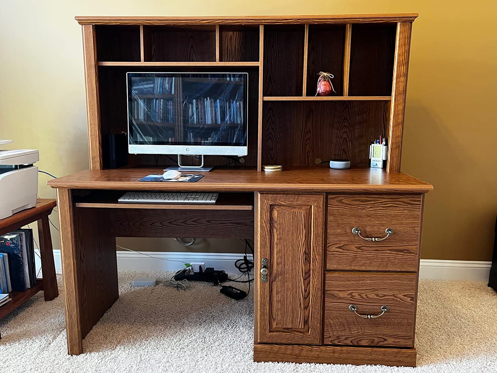 Sauder Orchard Hills Computer Desk, Carolina Oak finish customer photo 1
