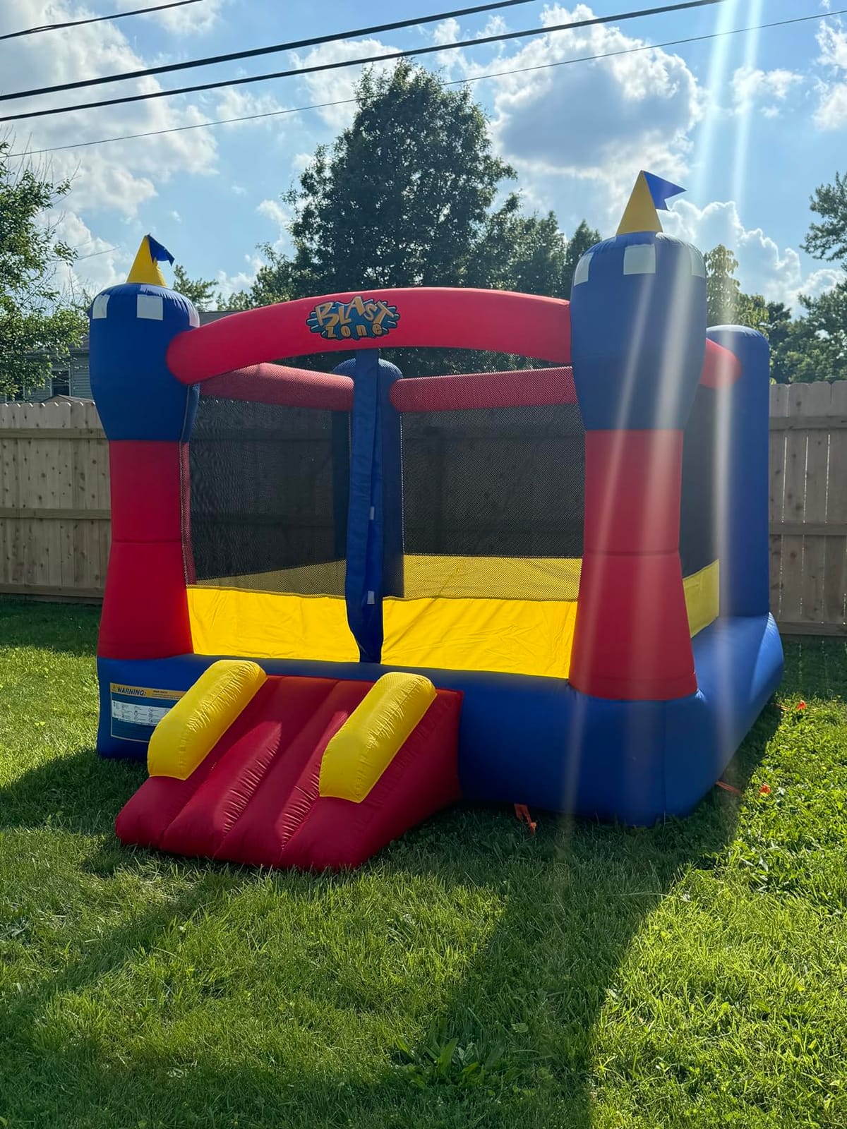 Blast Zone Magic Castle - Inflatable Bounce House with Blower - Premium Quality - Indoor/Outdoor - Portable - Sets Up in Seconds customer photo 2