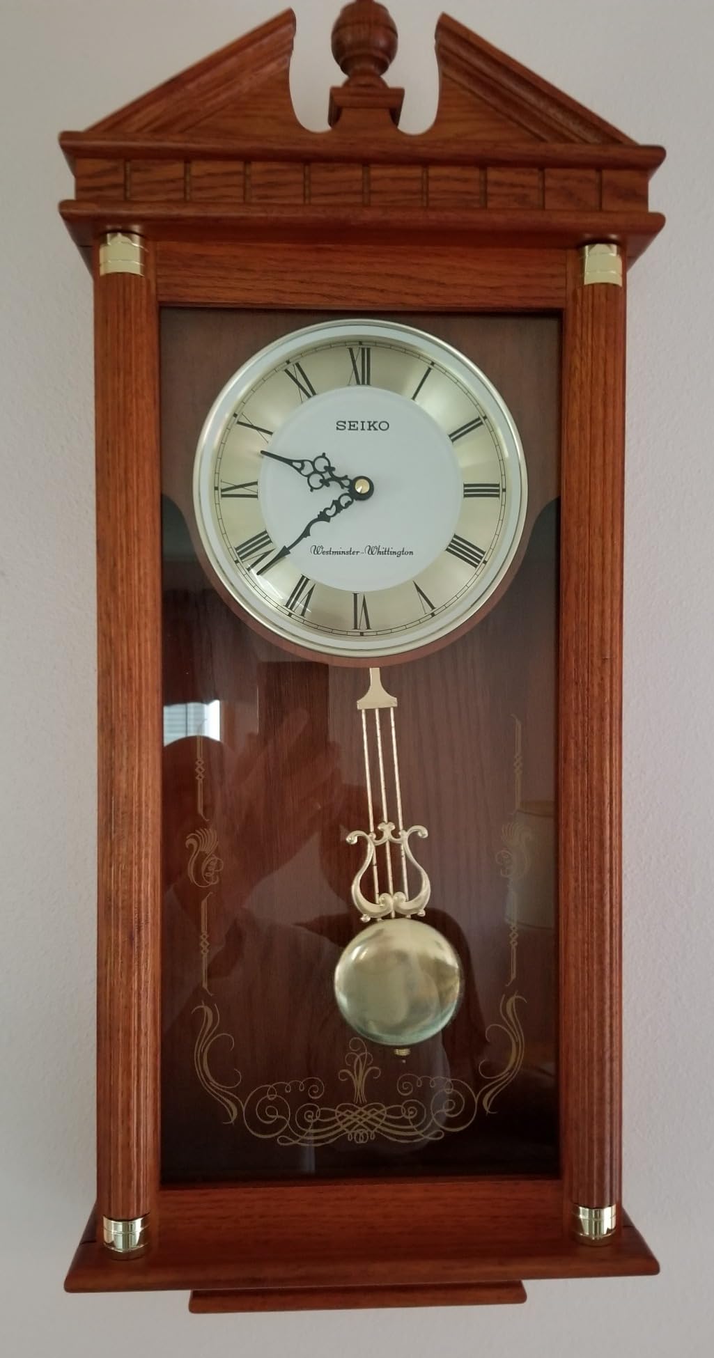 SEIKO Arched Wall Clock with Pendulum and Dual Chimes customer photo 1