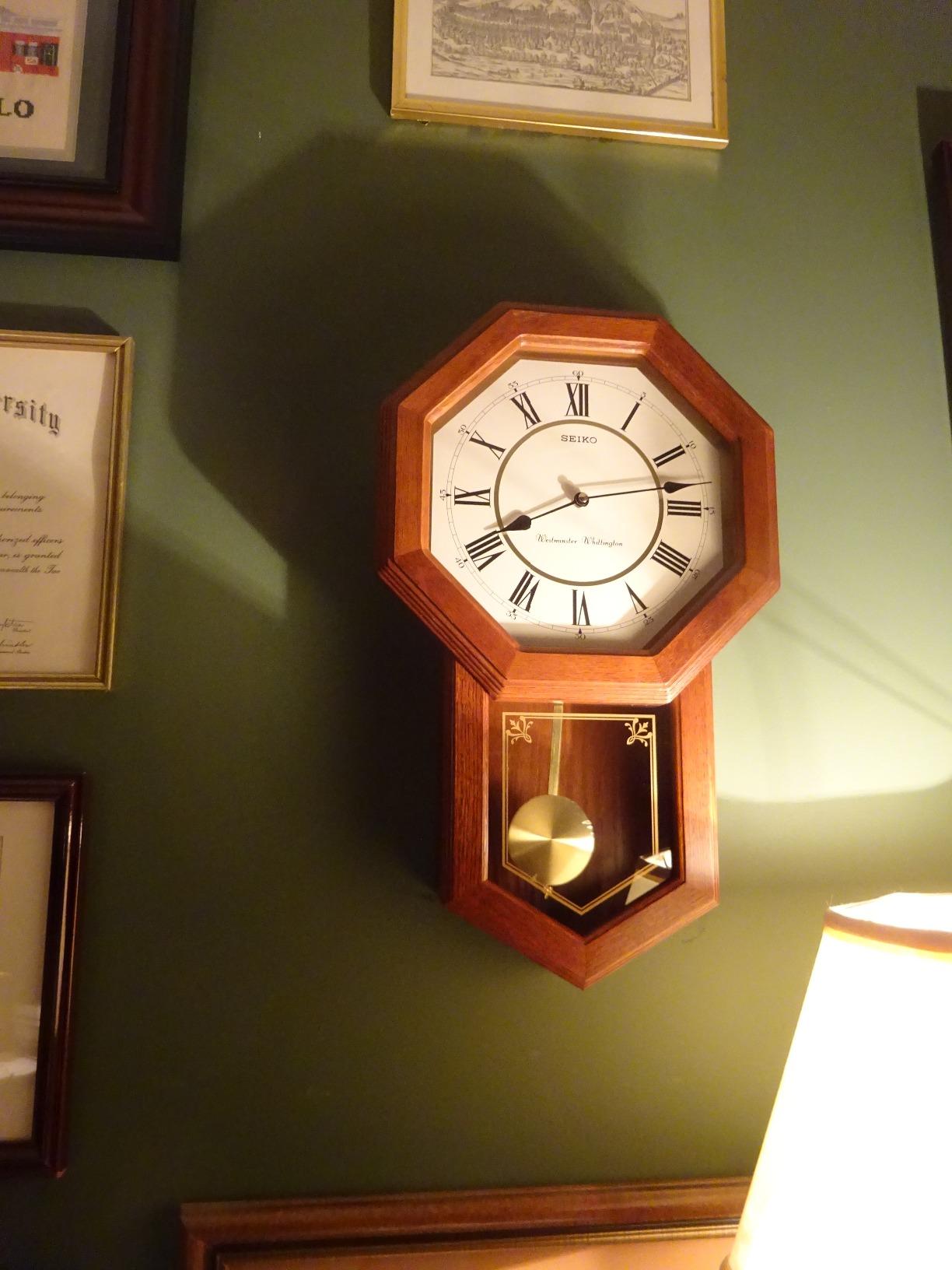 Seiko Light Oak Traditional Schoolhouse Wall Clock with Chime & Pendulum customer photo 2