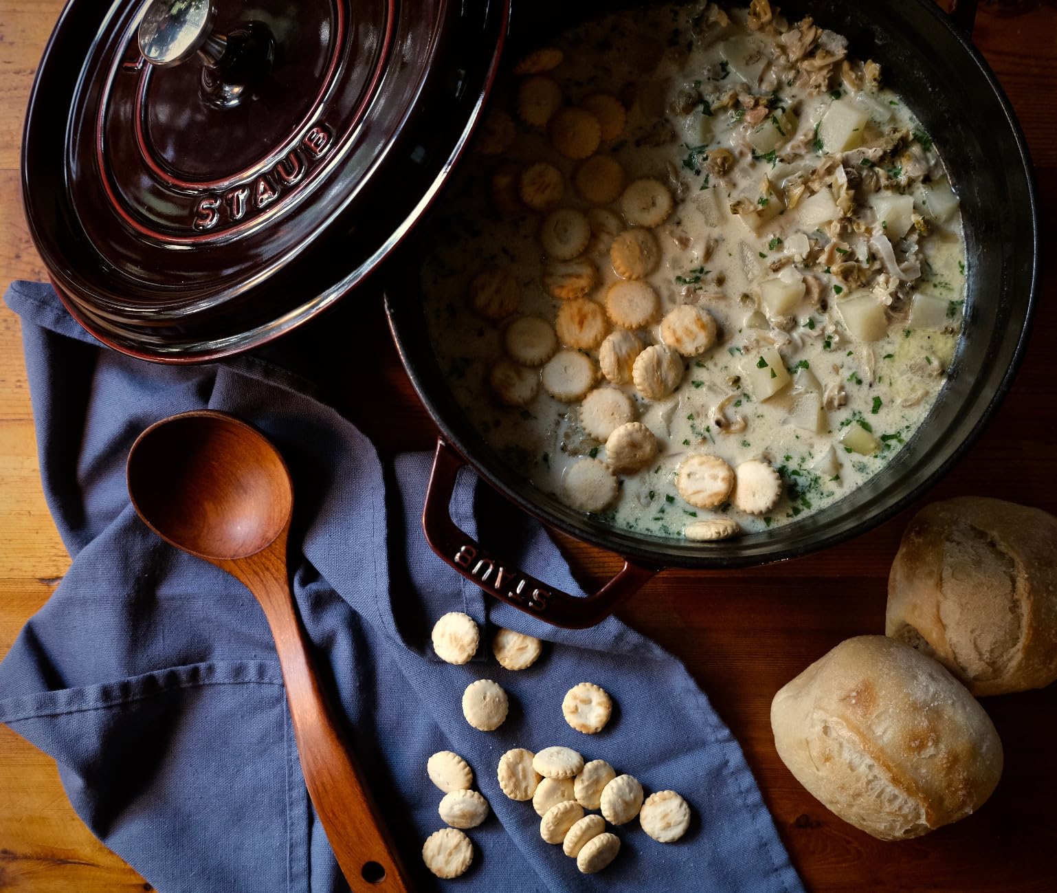 STAUB Cast Iron Round Cocotte, Dutch Oven, 7-quart, serves 7-8, Made in France, Cherry customer photo 1