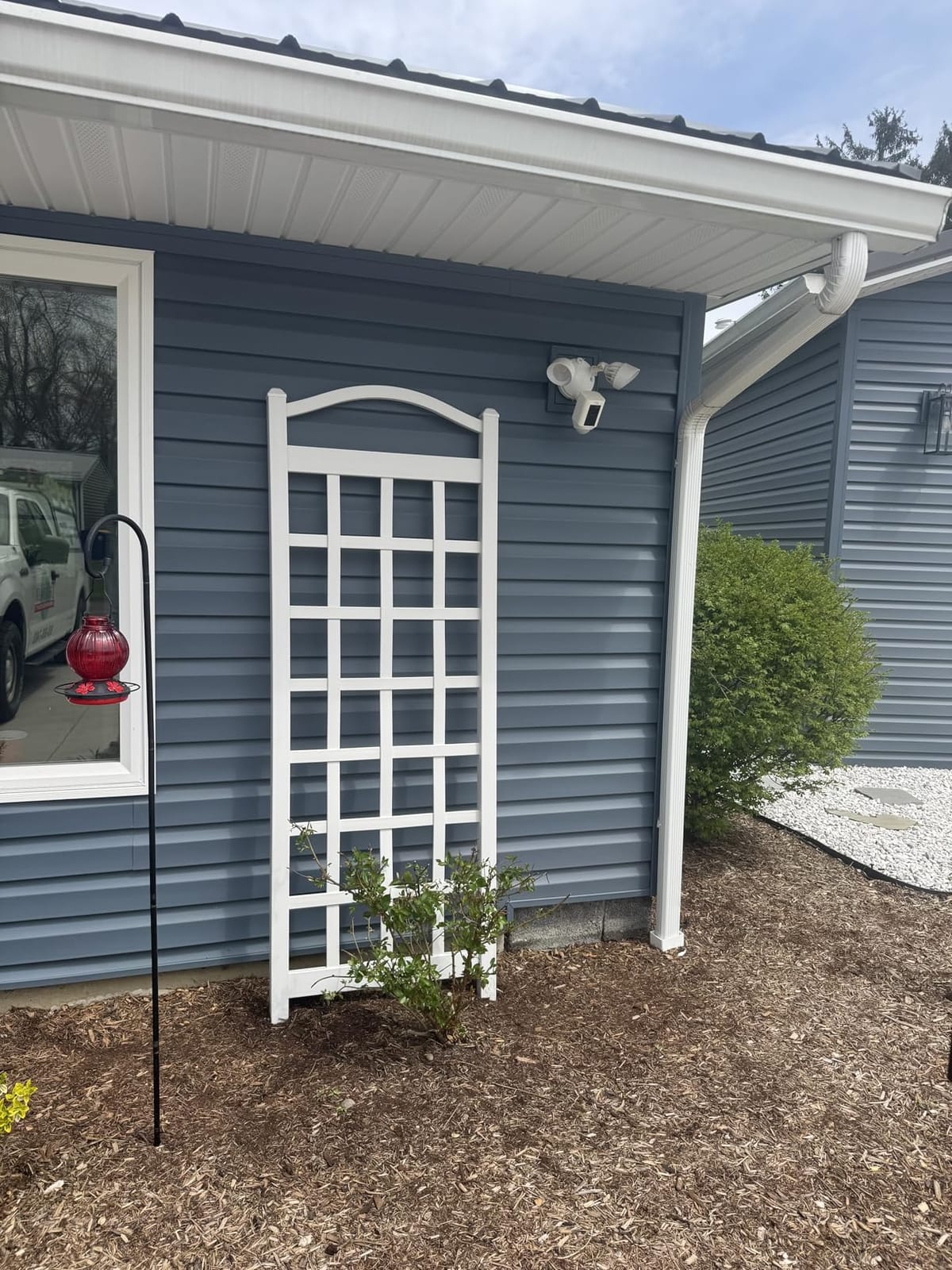 Dura-Trel Cambridge Garden Vinyl Trellis, Wall Mount Plant Support Frame, 28