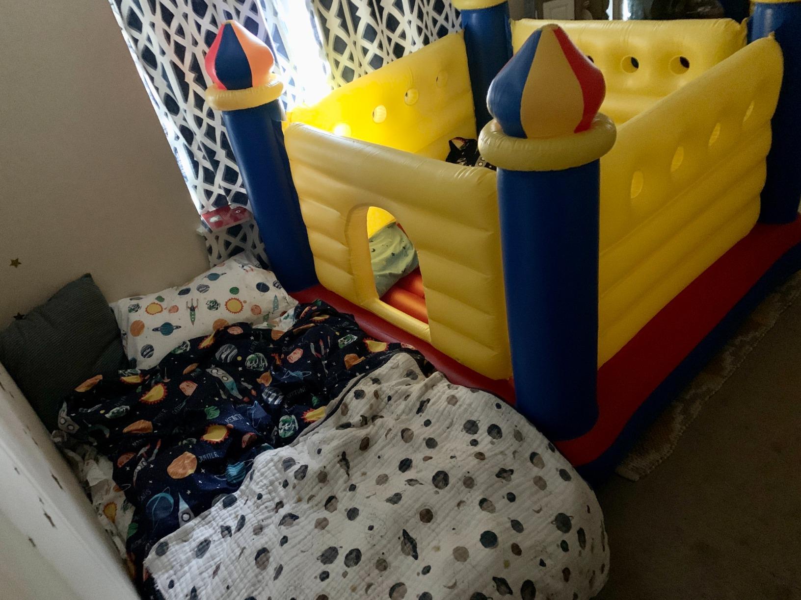 INTEX Jump-O-Lene Inflatable Bouncy Castle for Kids Ages 3-6 | 48259EP - Blow-Up Bounce House & Play Center for Indoor & Outdoor Use customer photo 1