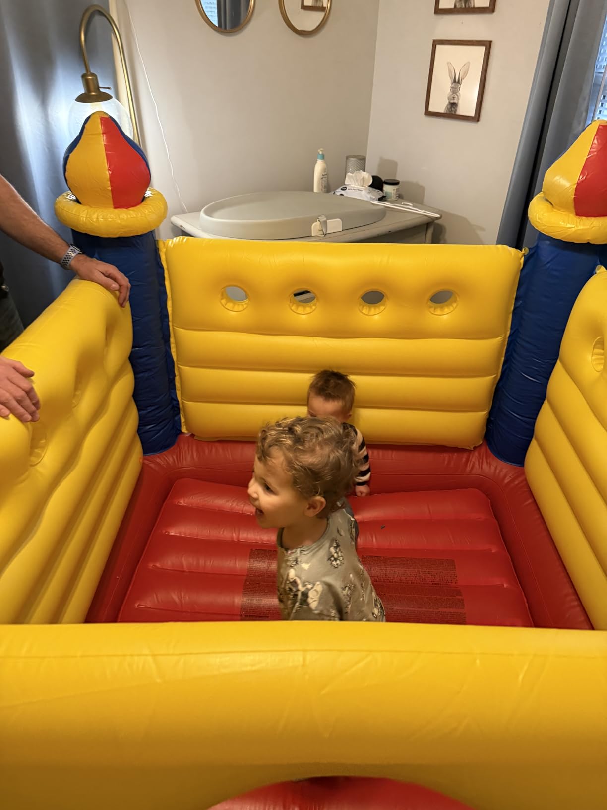 INTEX Jump-O-Lene Inflatable Bouncy Castle for Kids Ages 3-6 | 48259EP - Blow-Up Bounce House & Play Center for Indoor & Outdoor Use customer photo 2