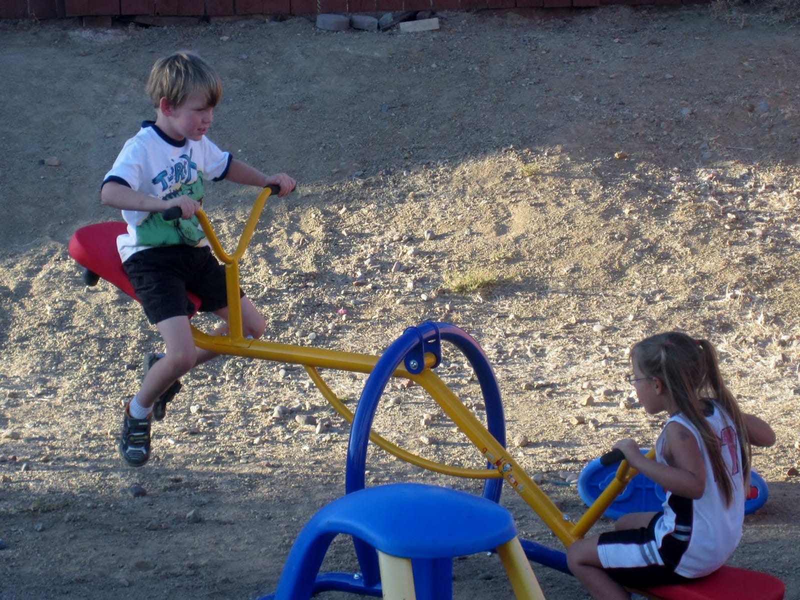 gym dandy Teeter-Totter Home Seesaw Playground Set TT-210, Multi Colored, 37.00 x 31.00 x 85.50 inches customer photo 2