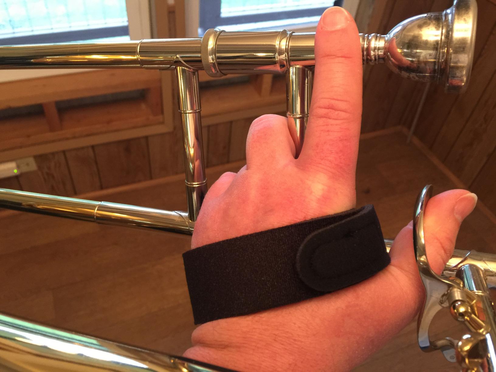 Neotech Trombone Hand Grip - Adjustable Neoprene Hand Support for Bass Trombone customer photo 1