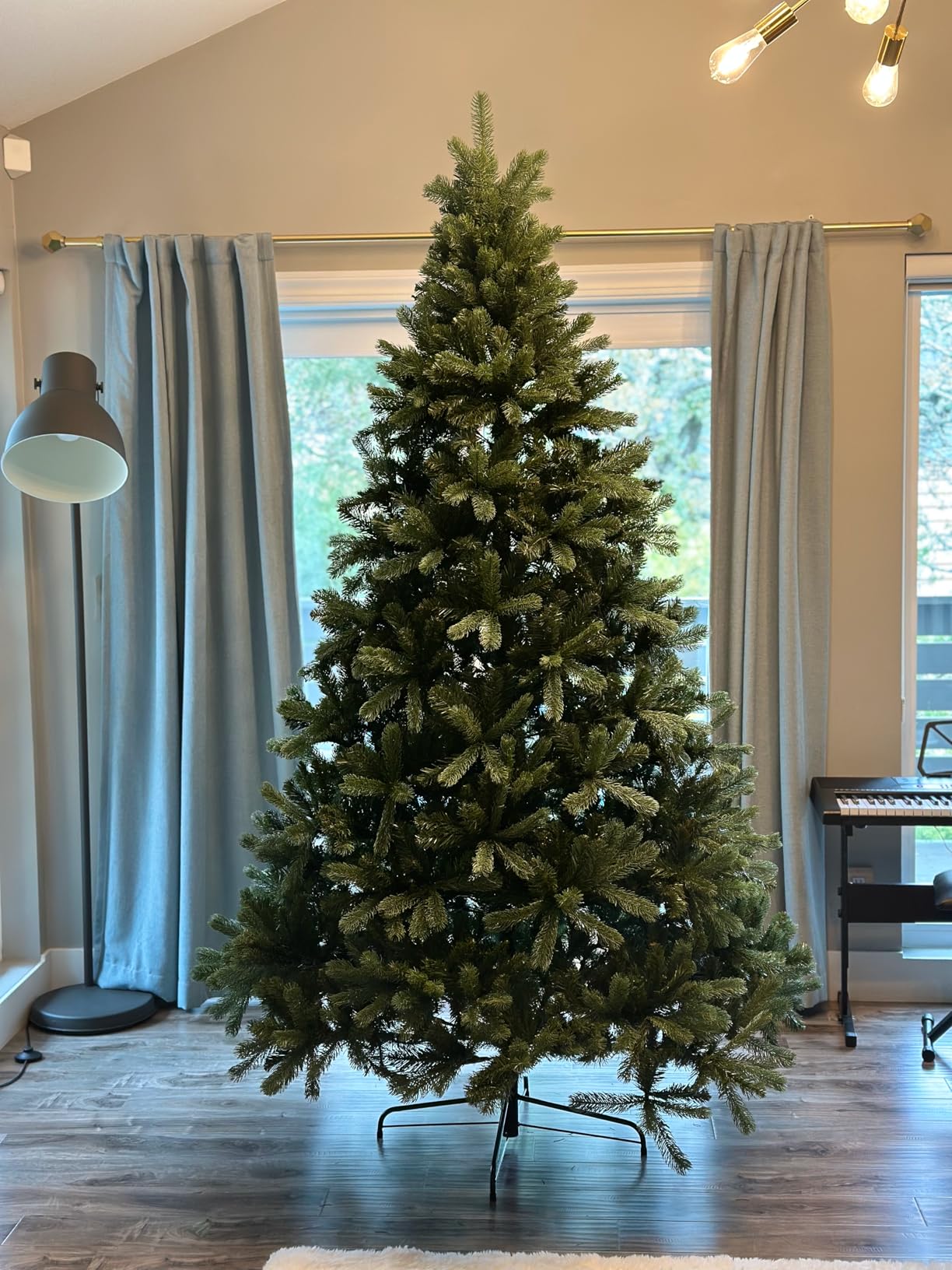 National Tree Company 7.5ft Unlit Downswept Douglas Fir Christmas Tree | 1,867 Tips, Includes Stand, Artificial, Green customer photo 2