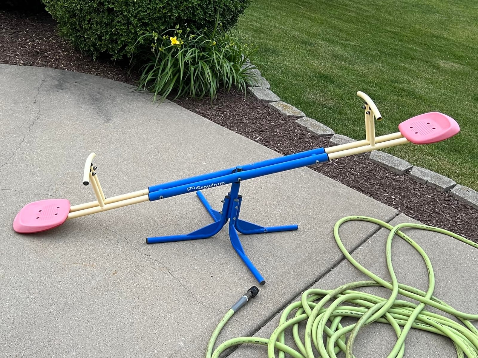 Grow'n Up Heracles Seesaw Kids, 360-Degree Rotating Teeter Totter | Indoor/Outdoor Active Play with Safe Foam Handle Guards, Heavy Duty Construction customer photo 1