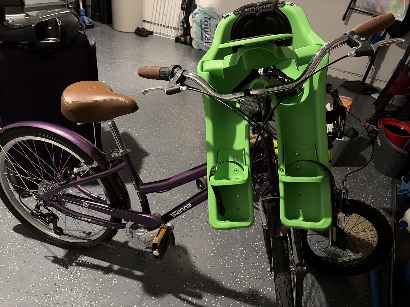 Front Mounted Child Seat with Patented Mounting for Easy and Secure Installation - Child's Bike Seat with 3-Point Safety Harness and Adjustable Foot Cups - Durable Plastic Shell customer photo 2
