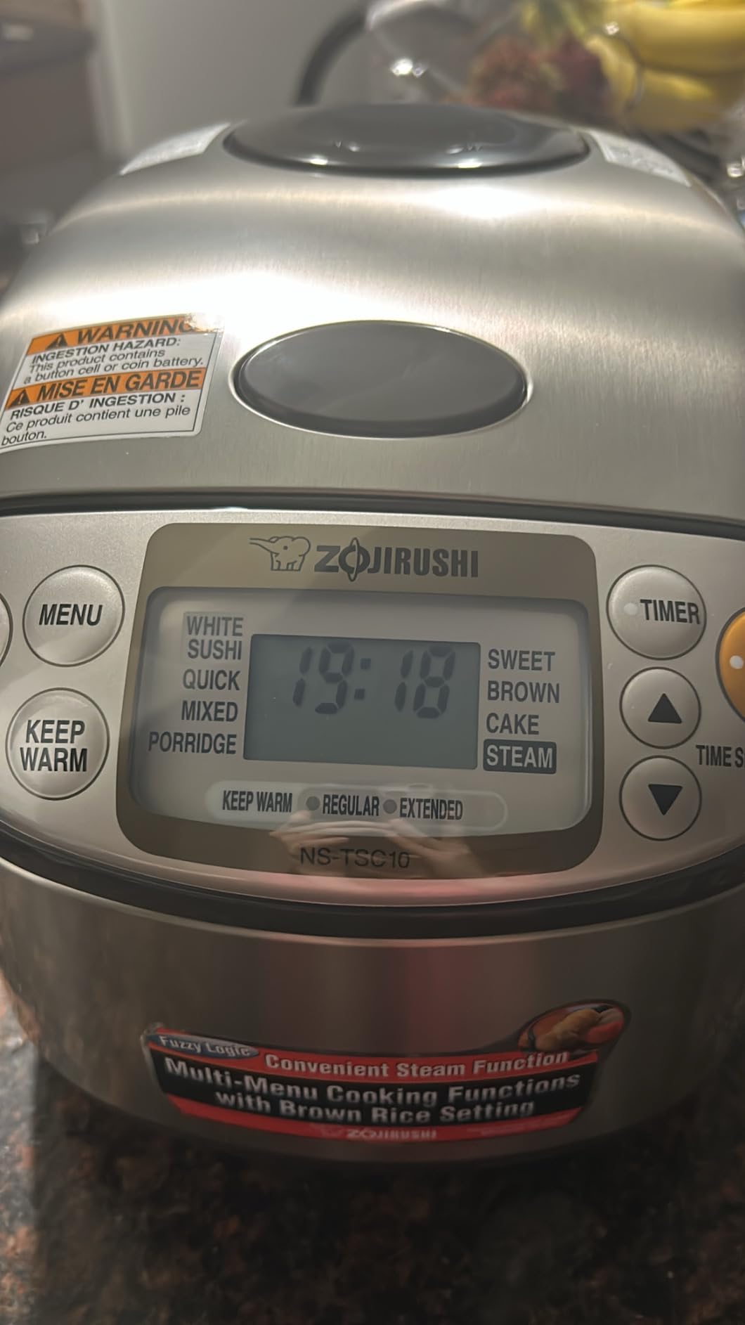 Zojirushi NS-TSC10 5.5 Cup Micom Rice Cooker and Warmer, 1.0L, LCD controls, delay timer customer photo 2