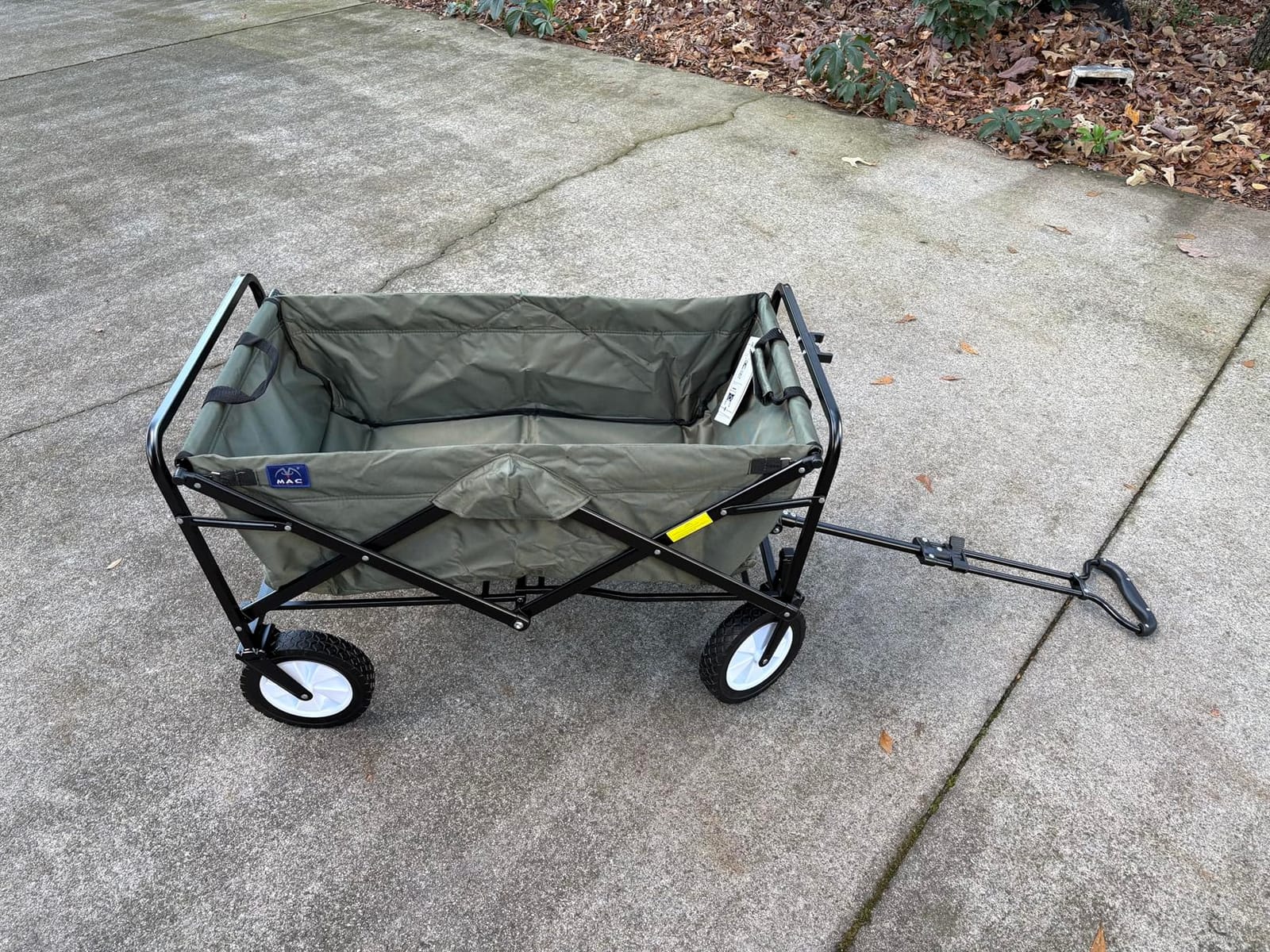 Mac Sports Heavy Duty Steel Frame Collapsible Folding 150 Pound Capacity Outdoor Camping Garden Utility Wagon Yard Cart, Red customer photo 1