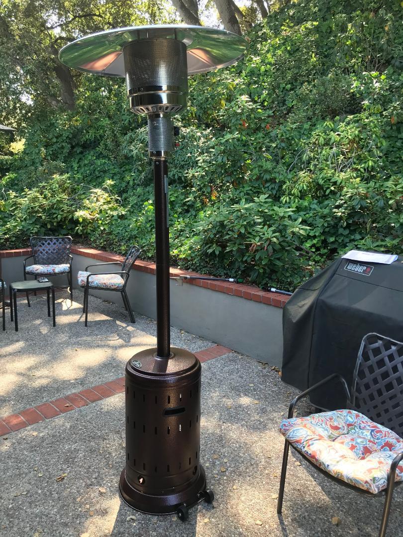 Fire Sense 61130 Patio Heater with Wheels, 48,000 BTU, Aqua Blue | Electronic Ignition System, Portable Outdoor Propane Heater, All Seasons customer photo 1