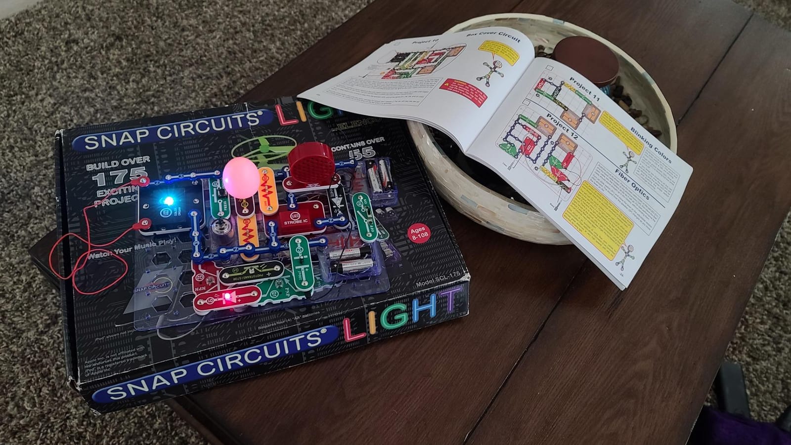 Snap Circuits Light Electronics Exploration Kit | Over 175 Exciting STEM Projects | Full Color Project Manual | 55+ Snap Circuits Parts | STEM Educational Toys for Kids 8+ customer photo 1