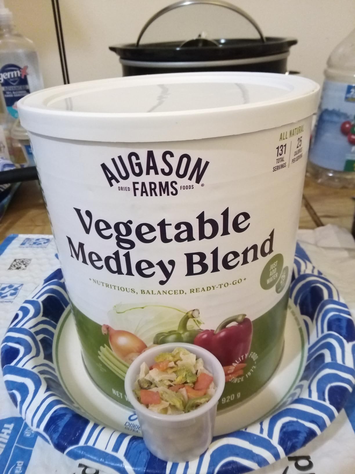 Augason Farms Vegetable Medley Blend Can | 131 Servings, Dehydrated Mixed Veggies, Gluten Free Emergency Food Supply with Long Shelf Life for Survival customer photo 1