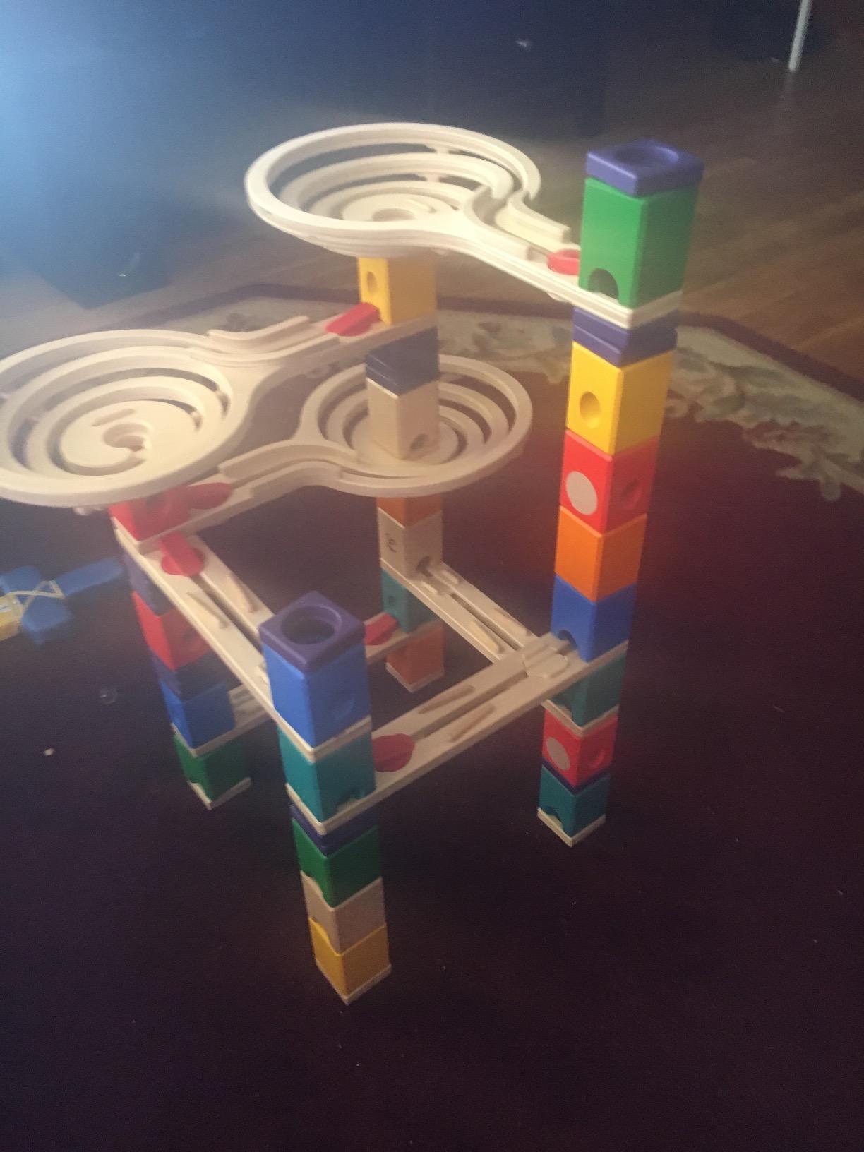 Hape Wooden Quadrilla Marble Run Vertigo Construction with Instruction | 134-PIECE STEM Educational Learning Toys for Kids customer photo 2