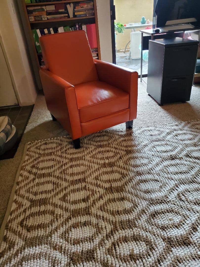 GDFStudio Christopher Knight Home Darvis Leather Recliner Club Chair, Burnt Orange customer photo 2