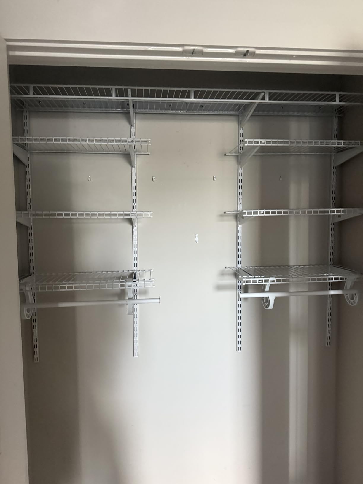 ClosetMaid ShelfTrack Wire Closet Organizer System, Adjustable from 5 to 8 Ft., with Shelves, Clothes Rods, Hardware, Durable Steel, White customer photo 2