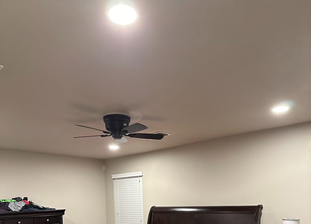 Hunter Low Profile IV, Indoor, Ceiling Fan, No Light, 42 inch, Snow White | Low Profile Flush Mount, Pull Chain, 5 Blades, For Bedroom, Living Room, Kitchen, 51059 customer photo 1