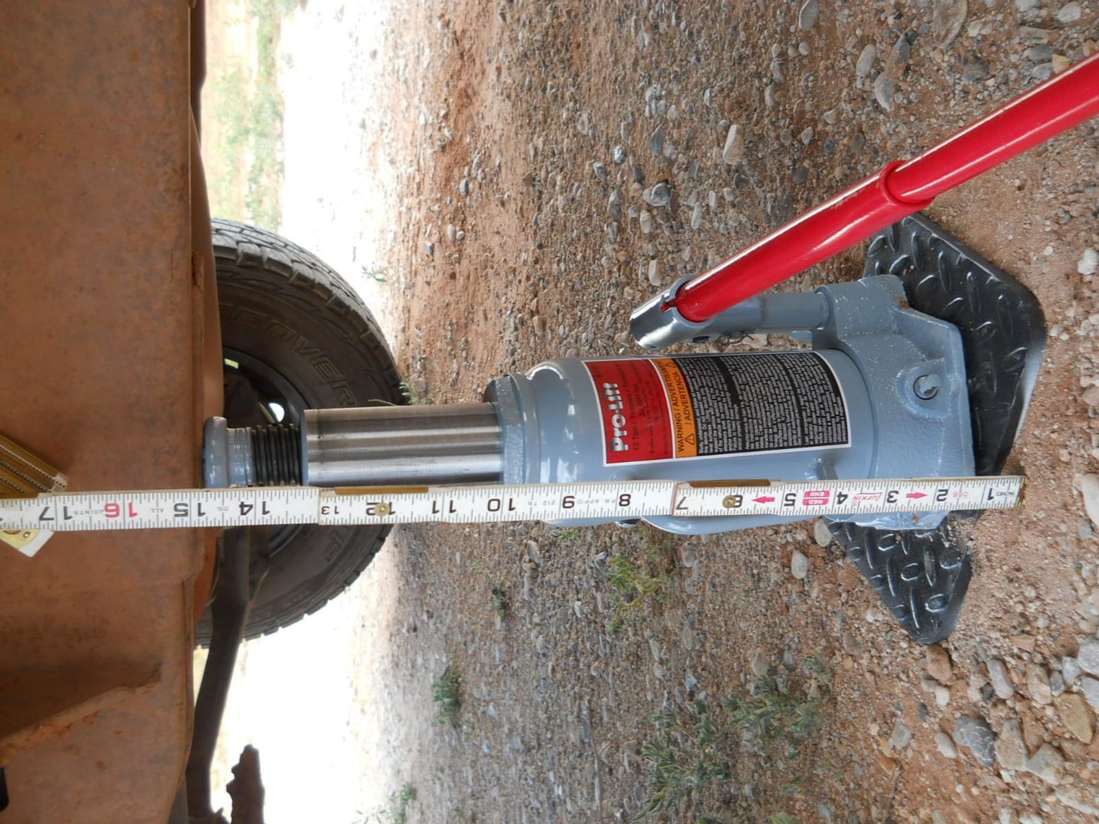 Pro-Lift B-012D Grey Hydraulic Bottle Jack - 12 Ton Capacity customer photo 2