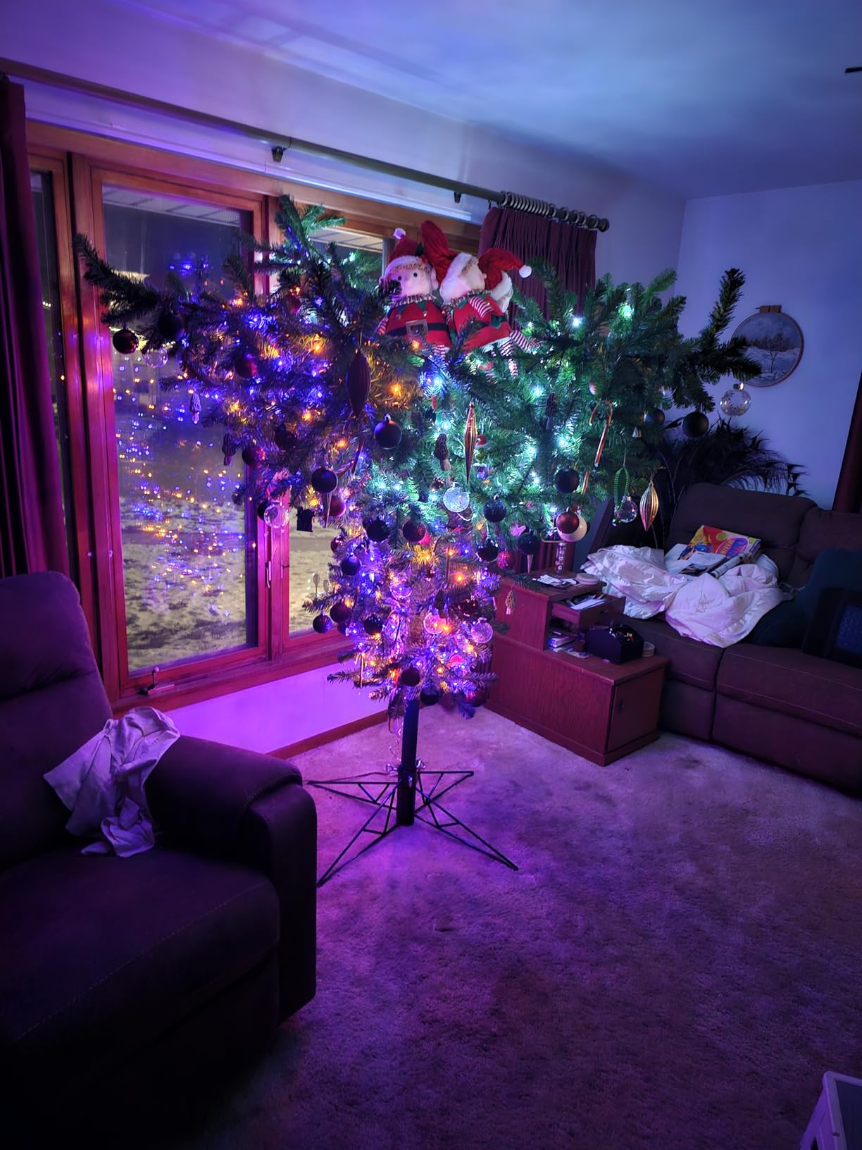 Vickerman 9' Upside Down Artificial Christmas Tree, Warm White Dura-lit LED Lights - Faux Upside Down Christmas Tree - Unique Seasonal Indoor Home Decor customer photo 1
